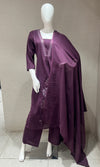 BARGANDI embroidered kurta set with dupatta