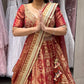 🧡Rust lehanga with Banarasi work🧡