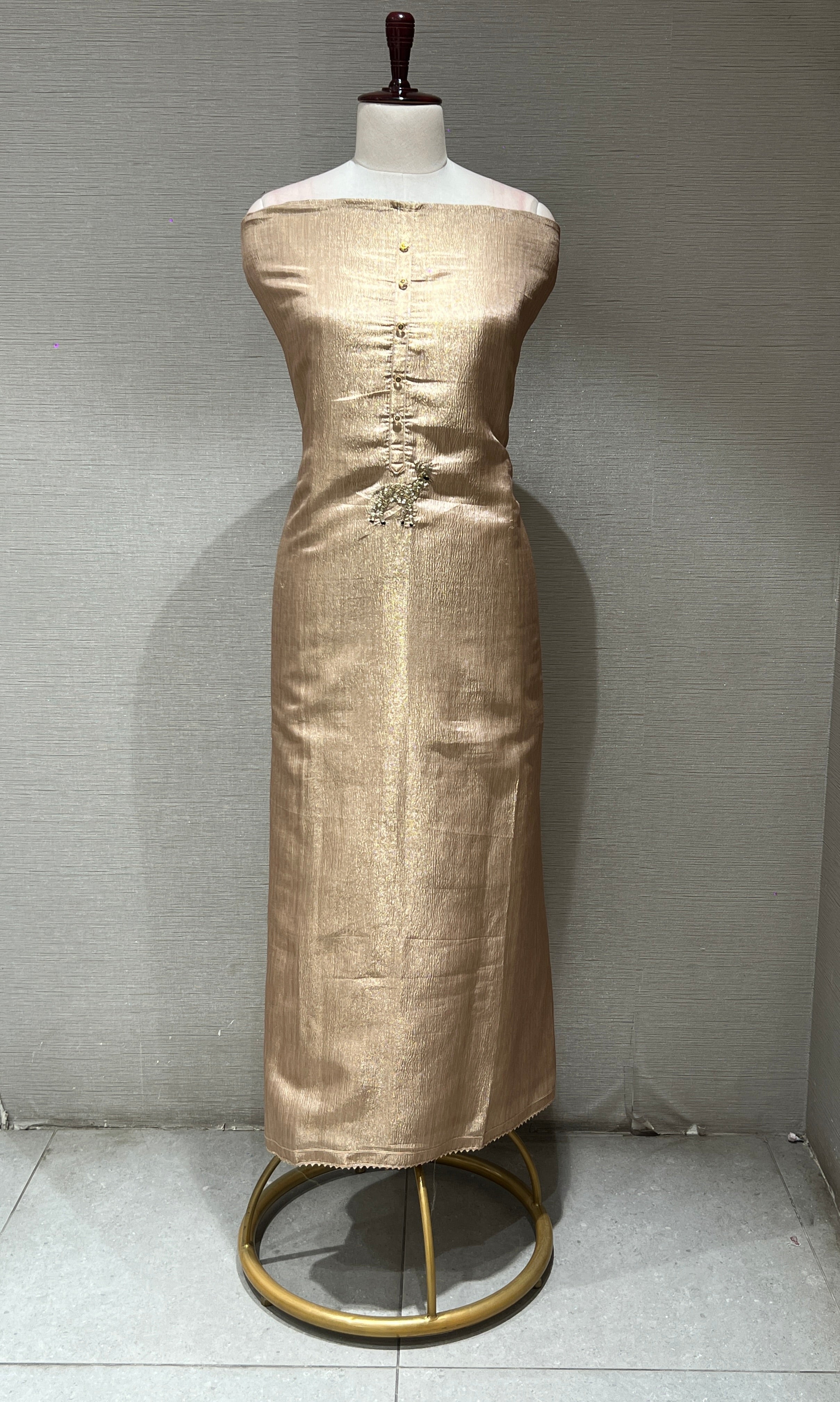 Gold dress material