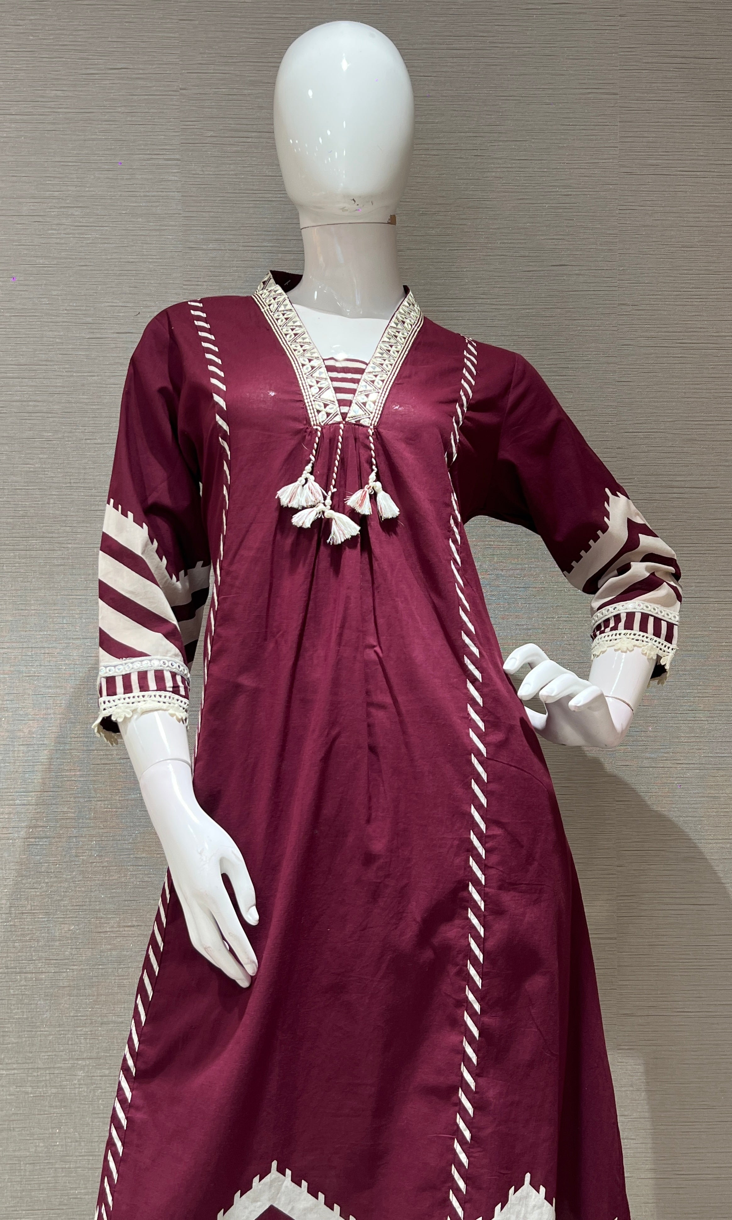 Wine kurta set