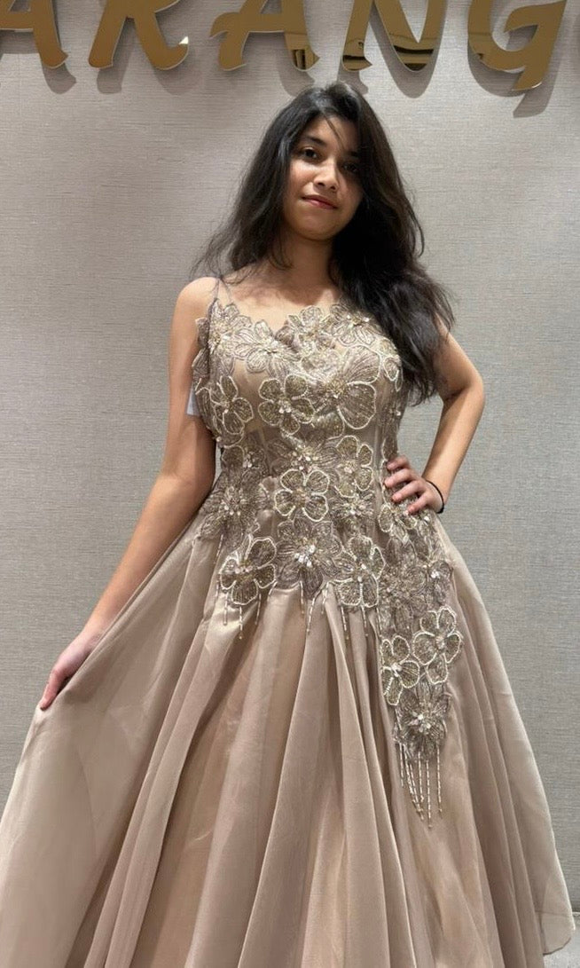 Champagne Dream layered long dress