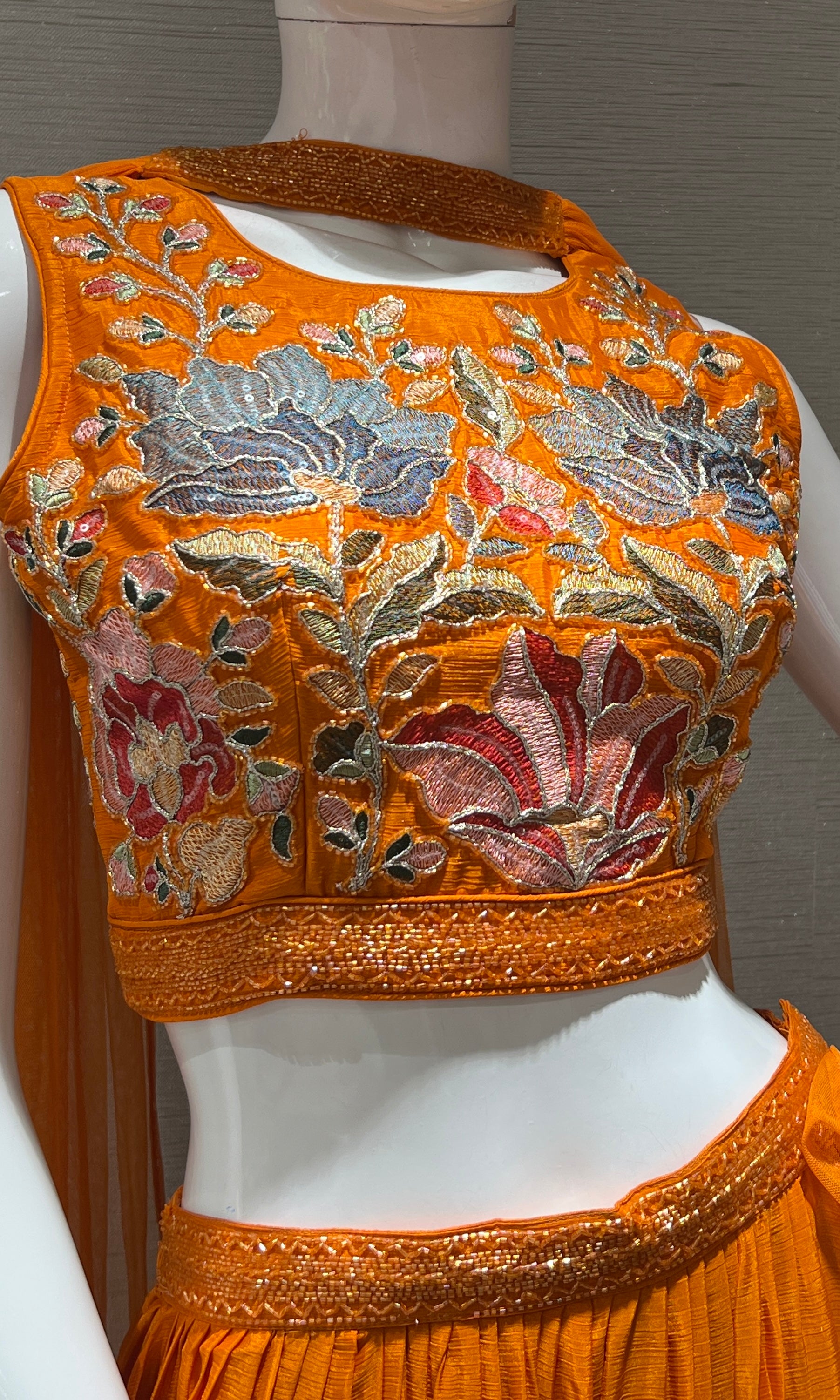 ORANGE FLORAL PALAZZO SET