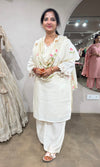 CREAM Floral Kaftan Kurta Set