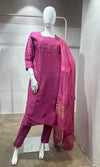 Pink Silk Kurta Set with Dupatta