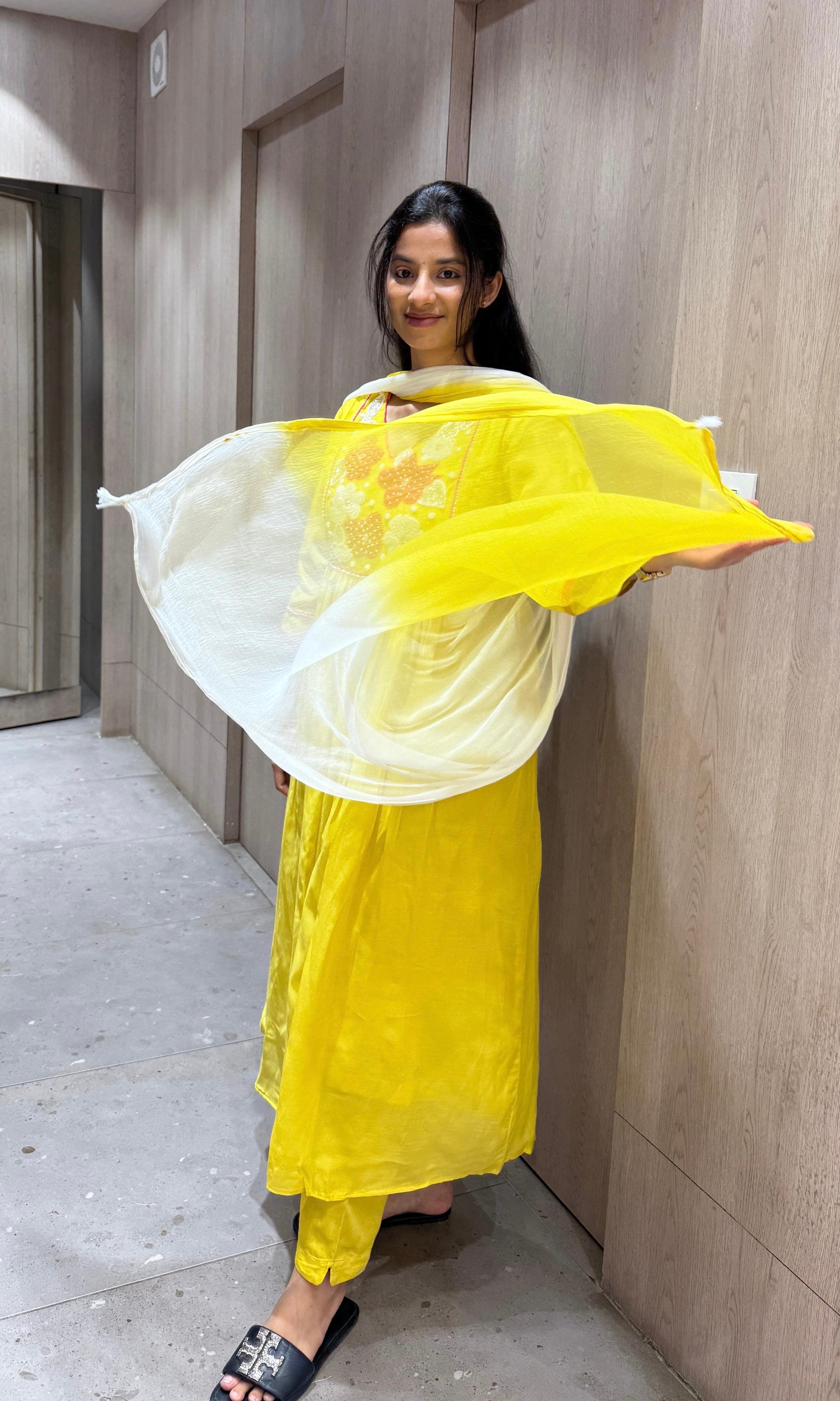sunshine yellow kurta set