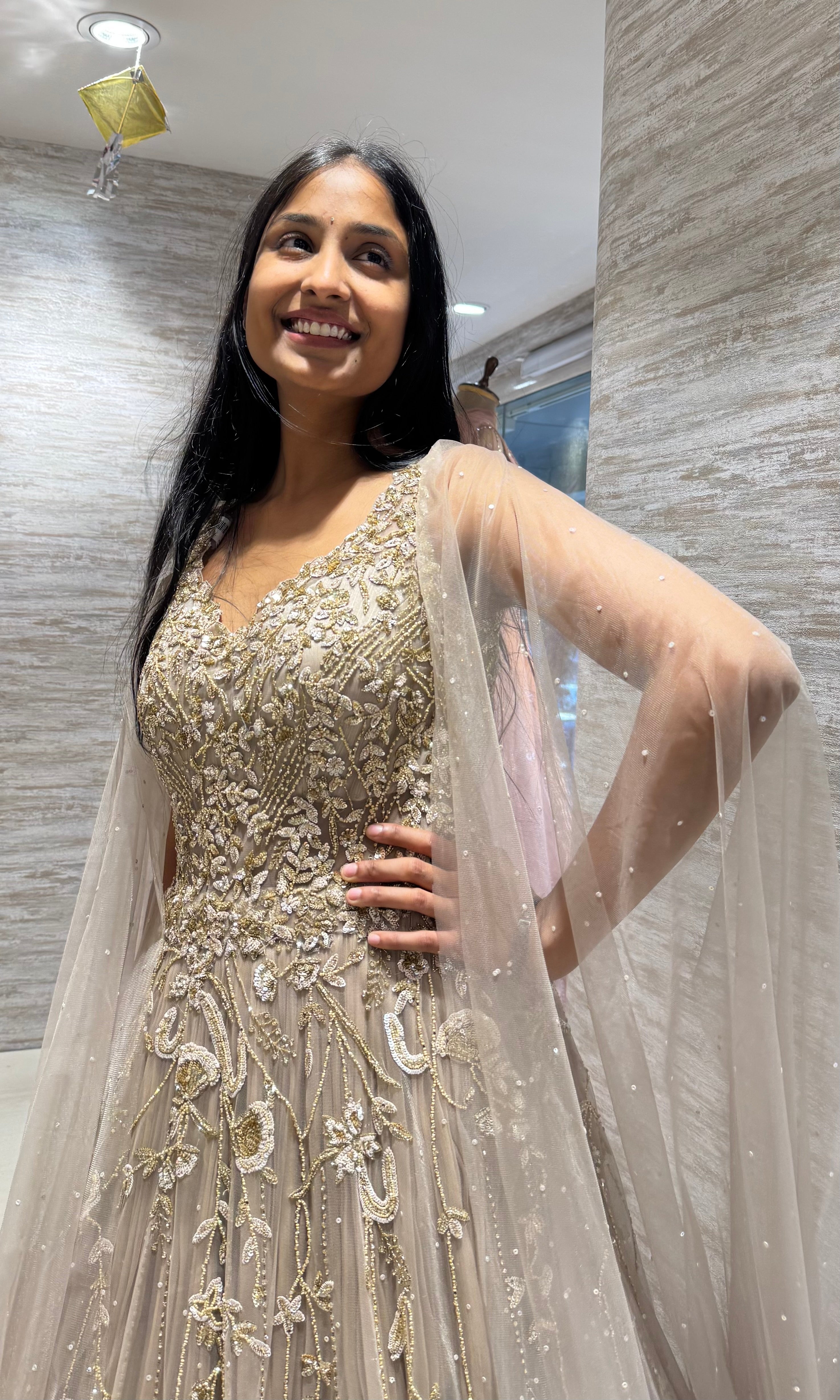 Moee GOLD EMBROIDERED GOWN