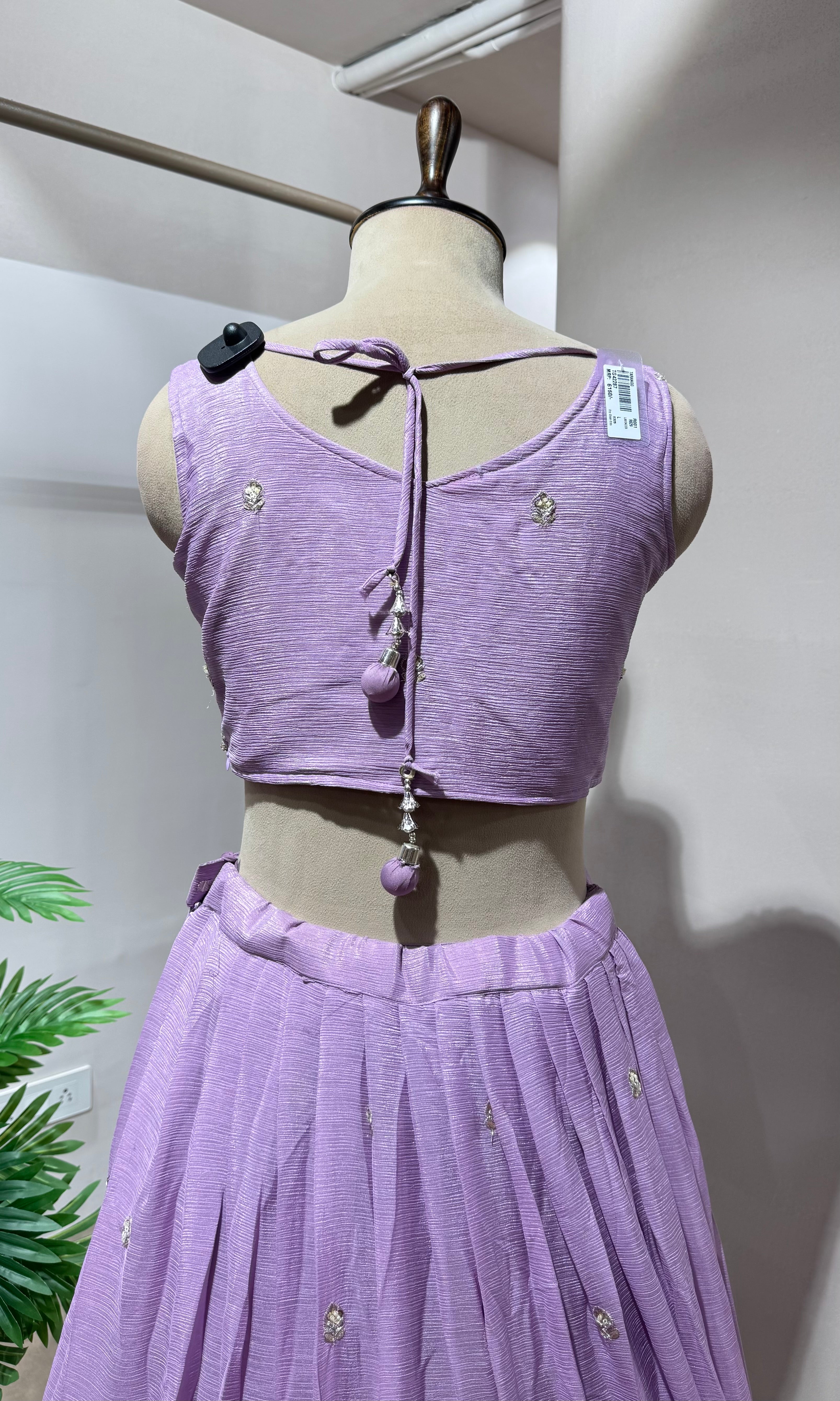 LAVENDER FLORAL EMBROIDERED LEHENGA