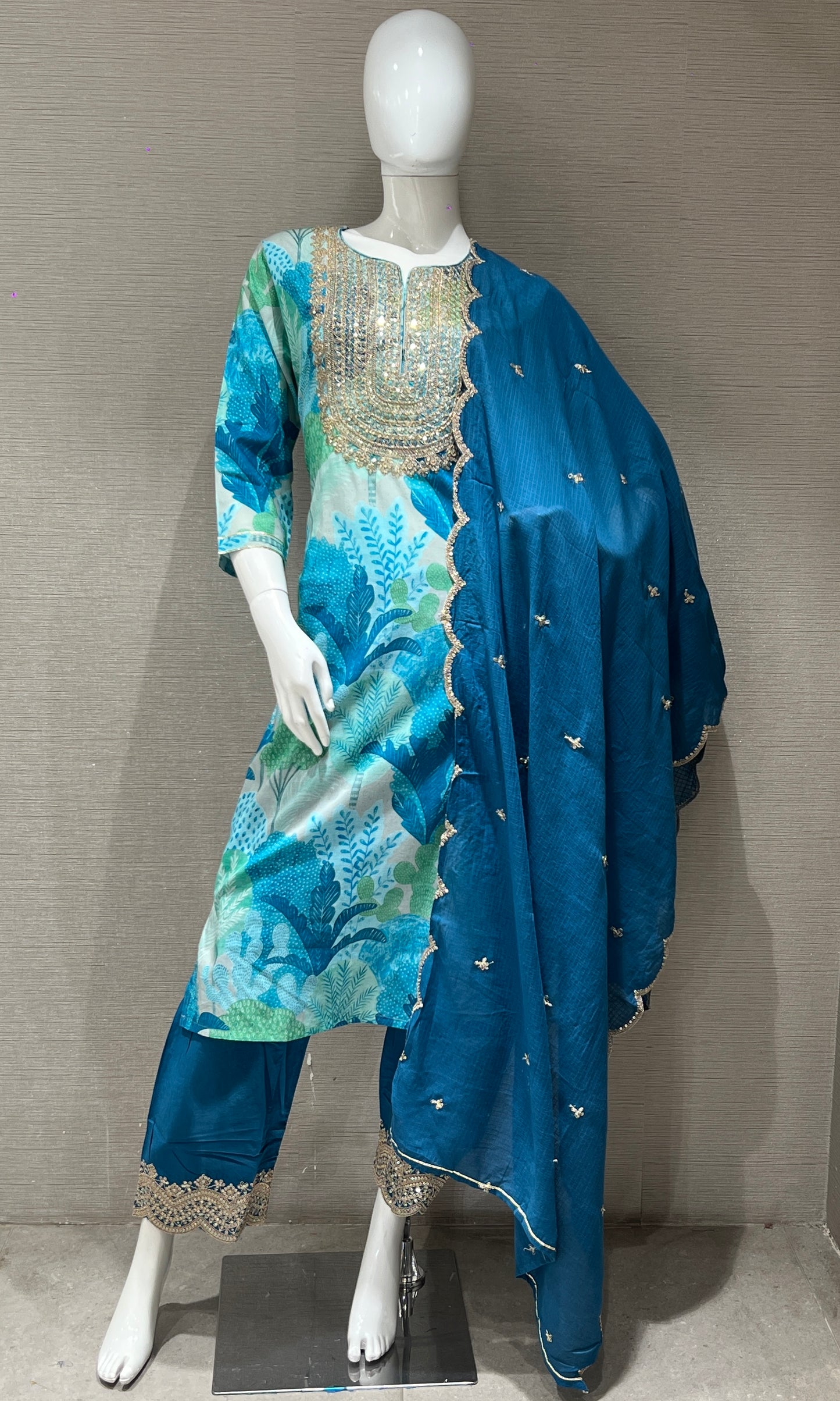 🦋Blue kurta set🦋 3223