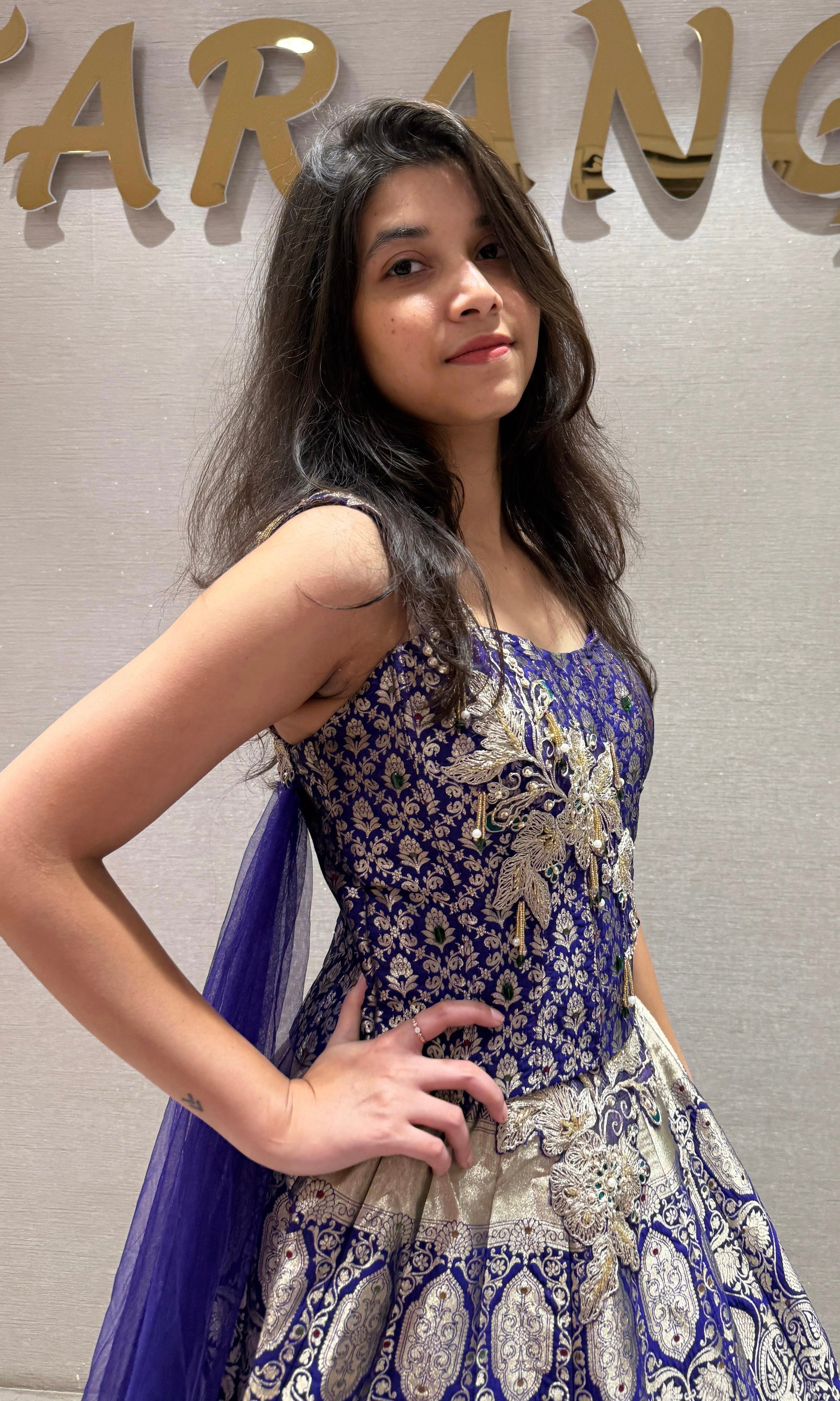 Amethyst Royal Silk lehenga