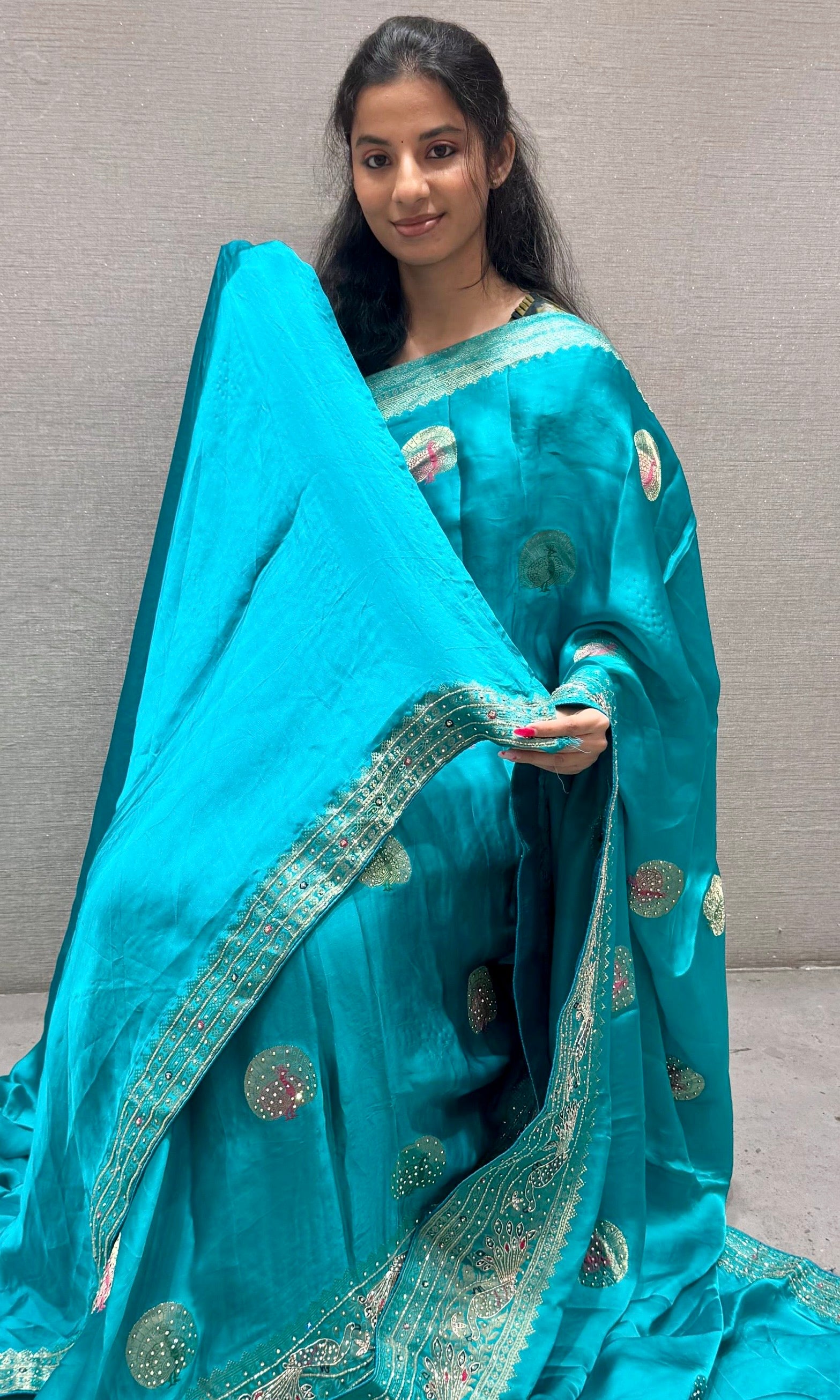 Blue saree