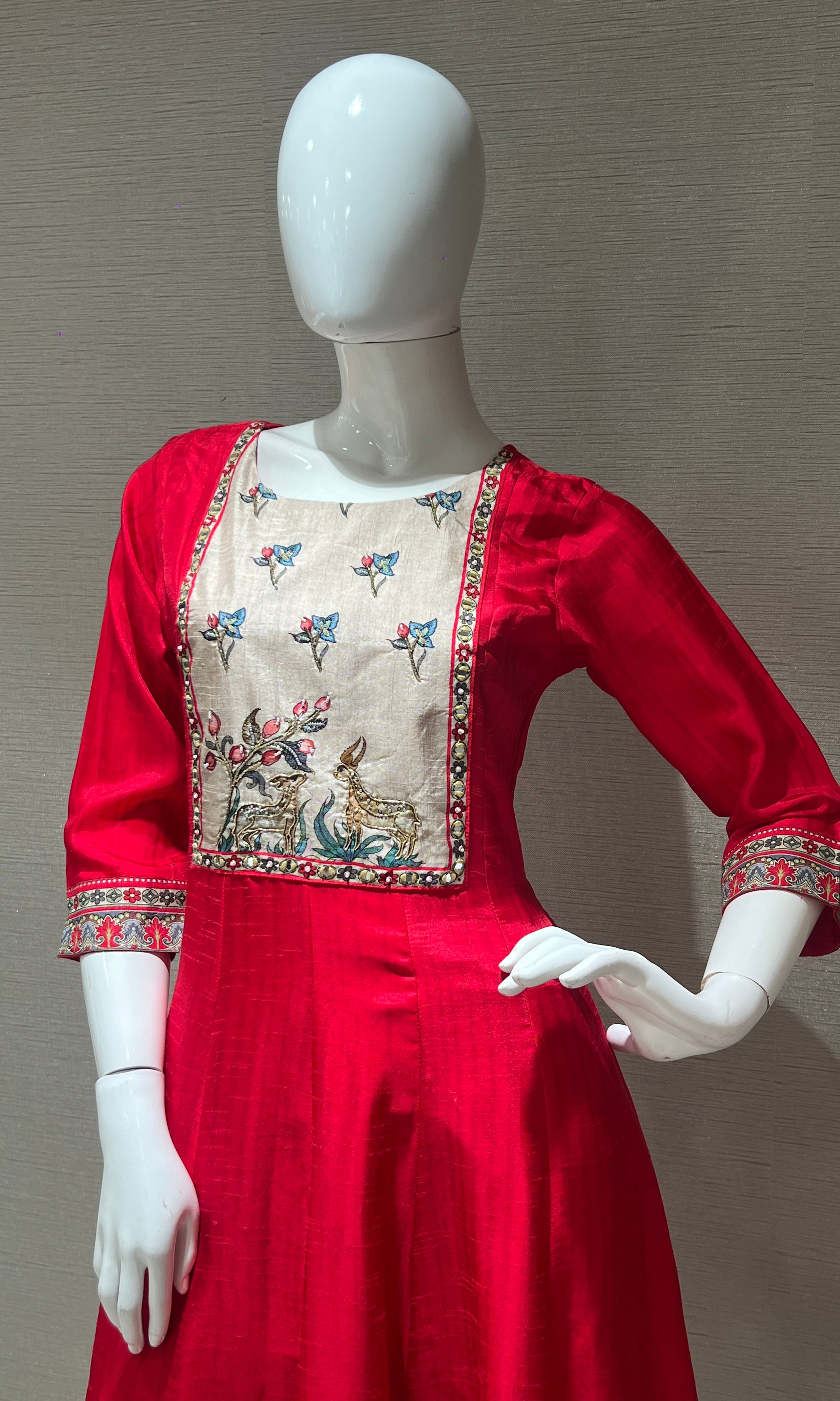 Red kurta set