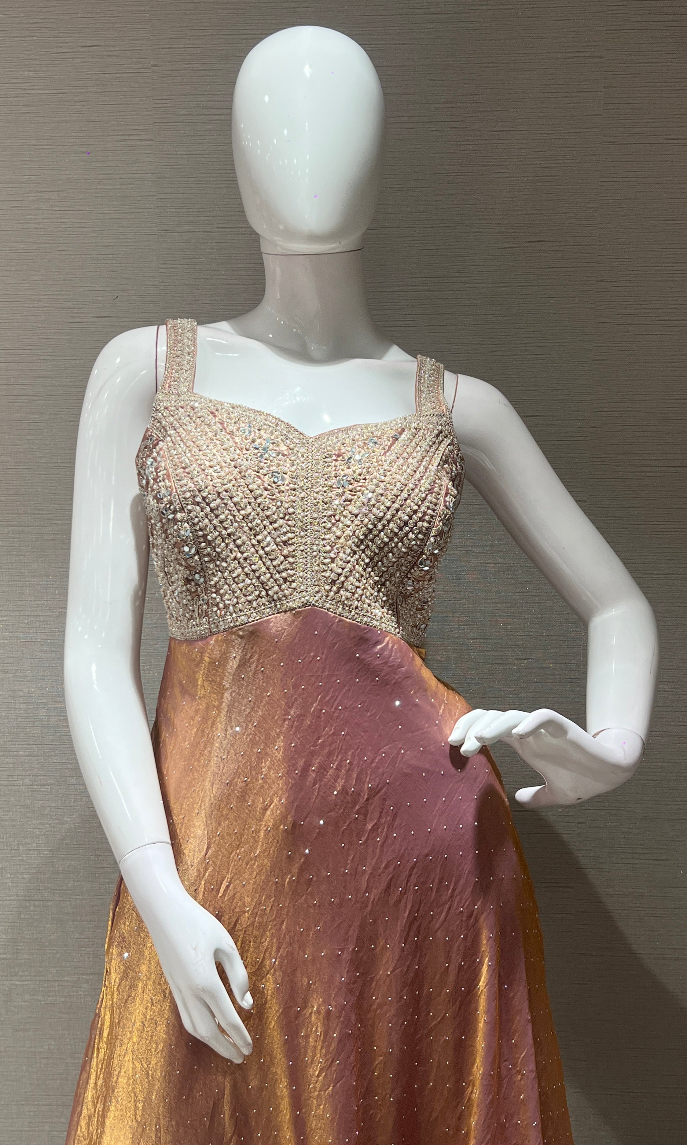 Onion pink Anarkali WITH PALAZZO PANTS