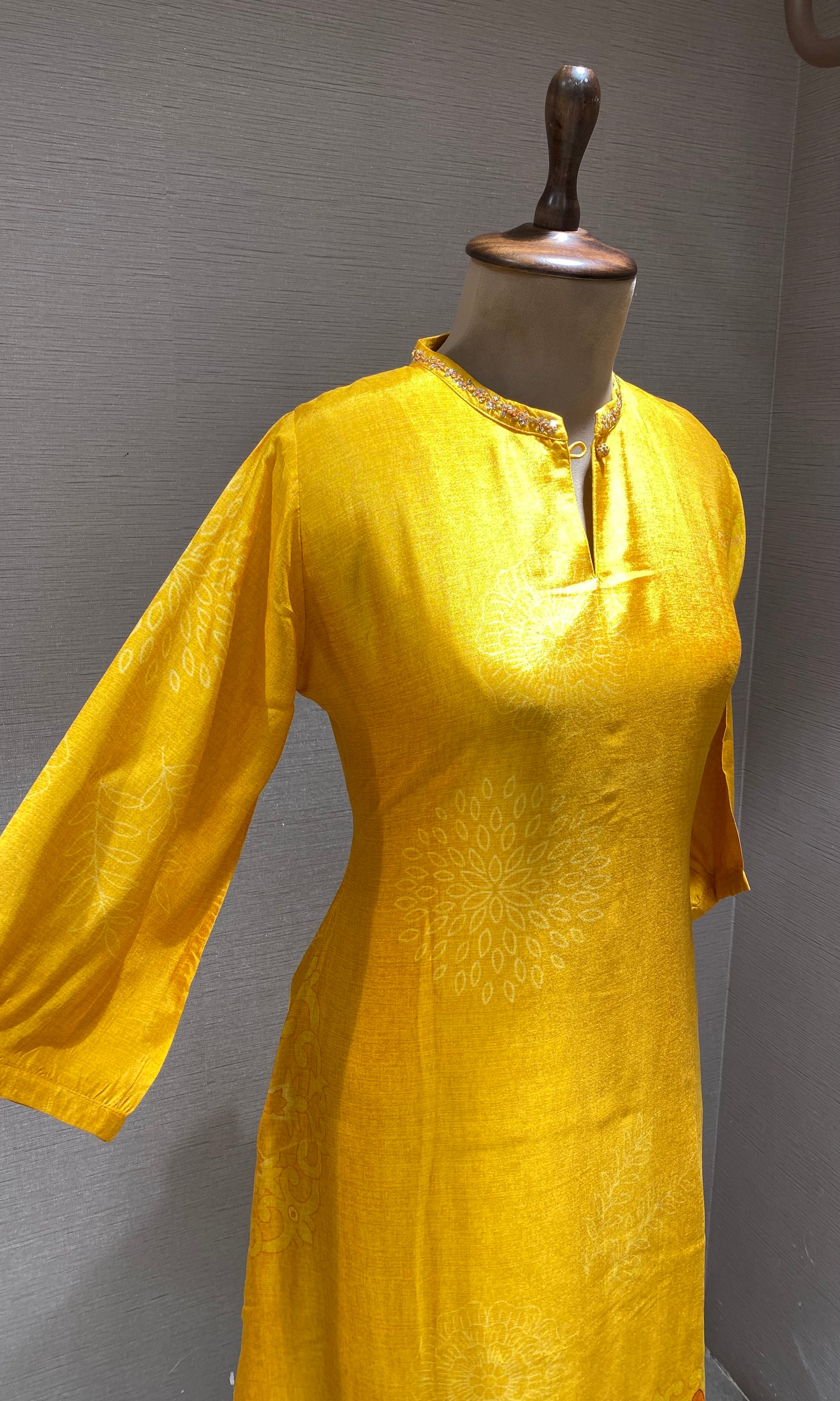 Yellow Bloom Kurti top