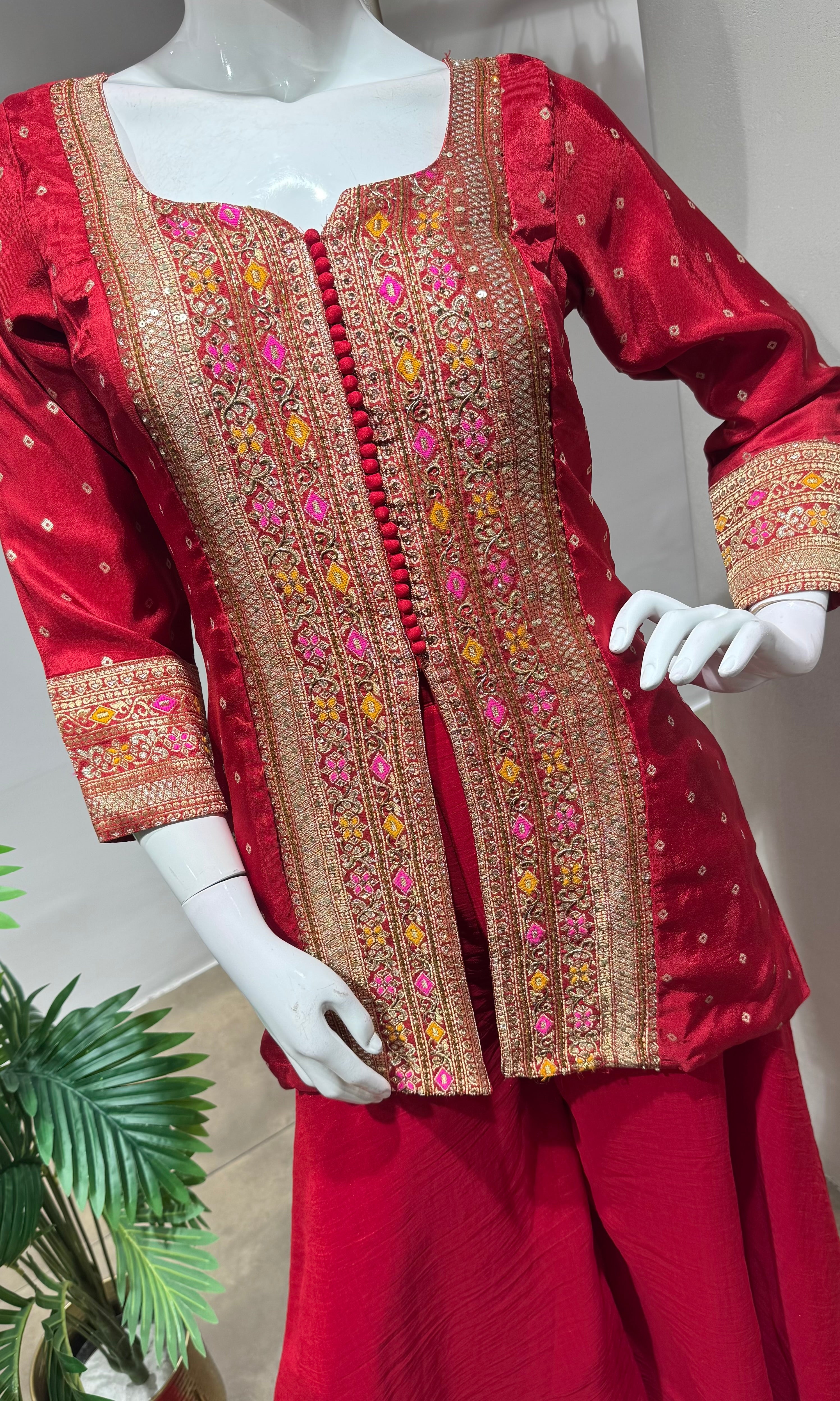 Red Royal palazoo set