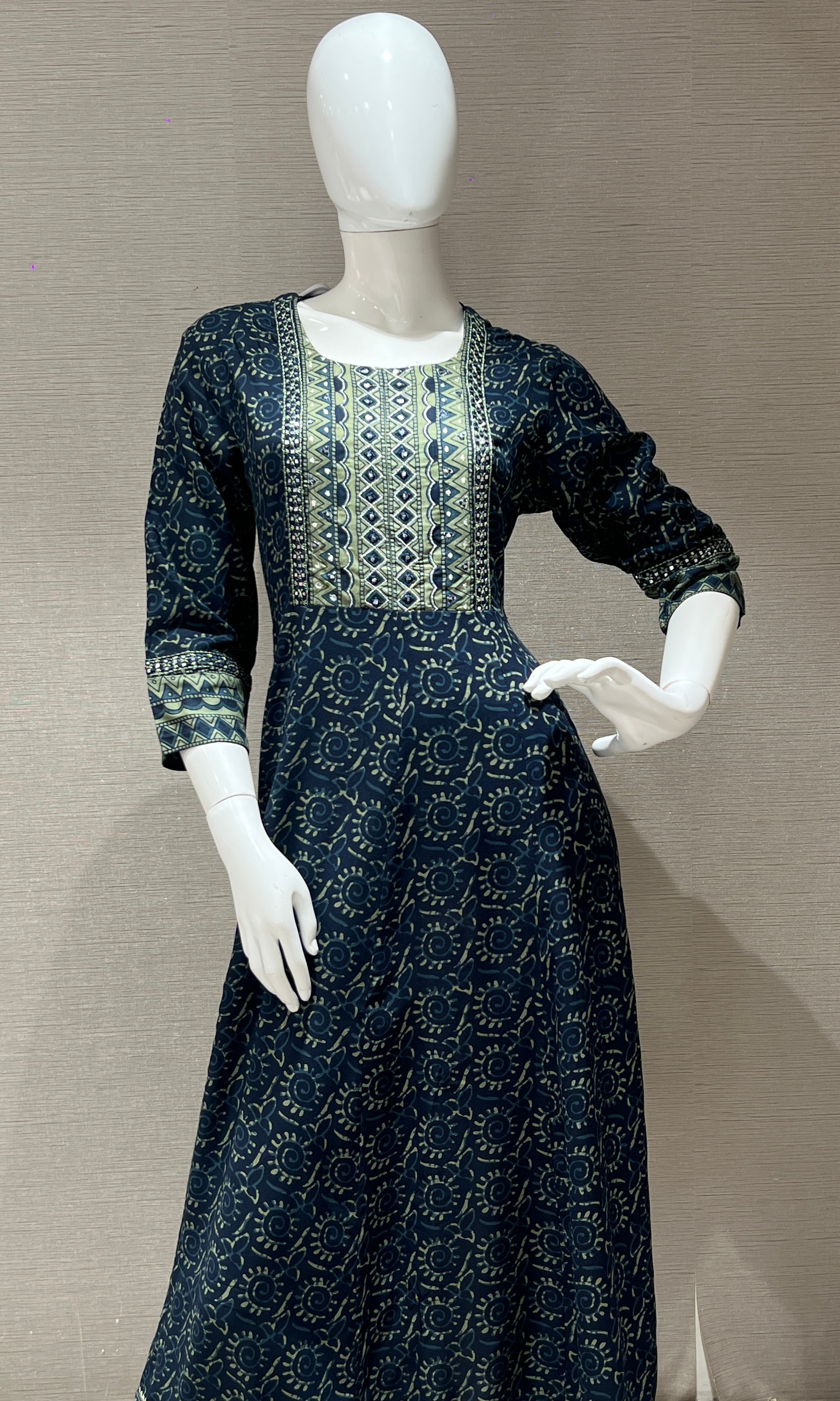 Bottle green A- Line top