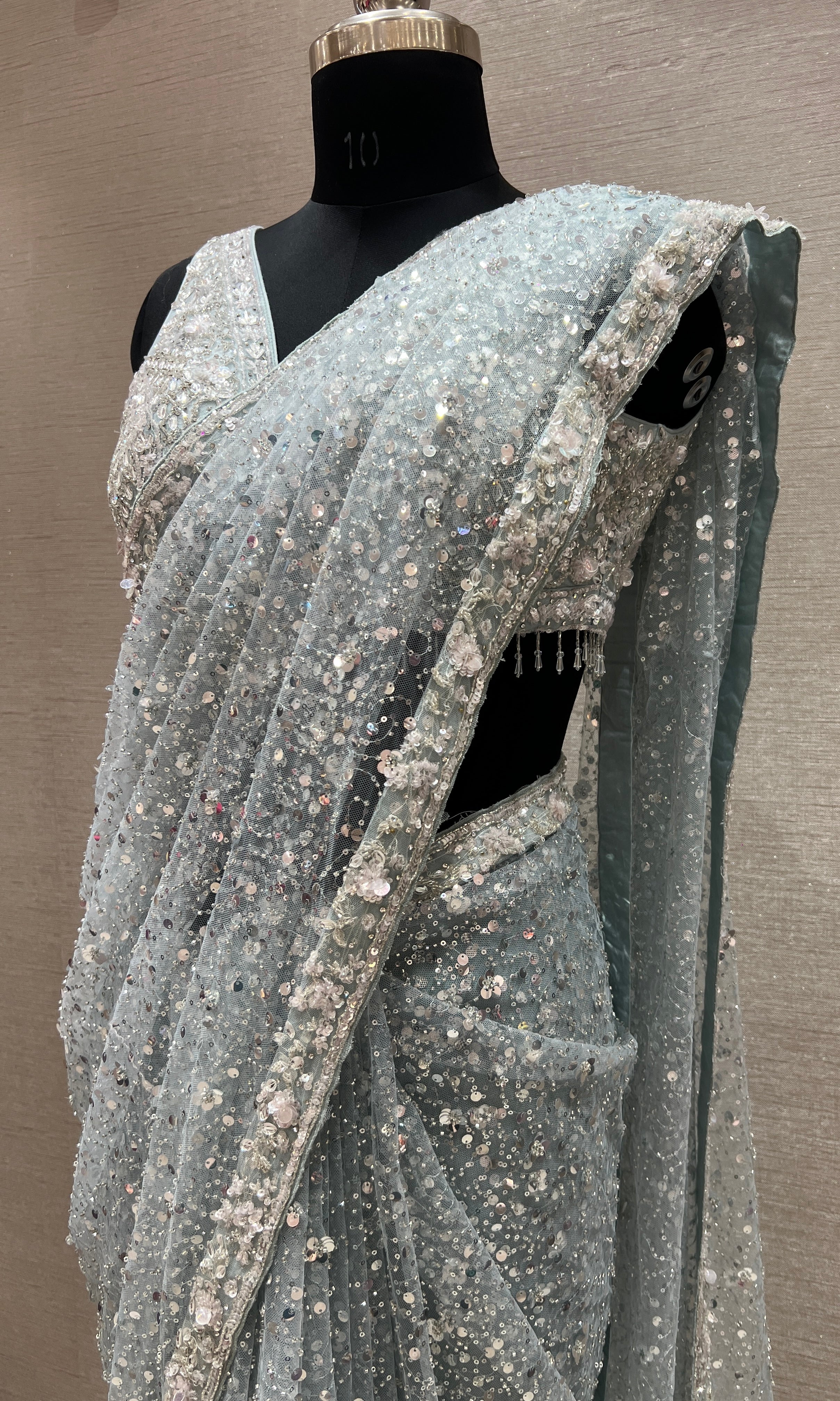Light Blue saree with Ready Blouse