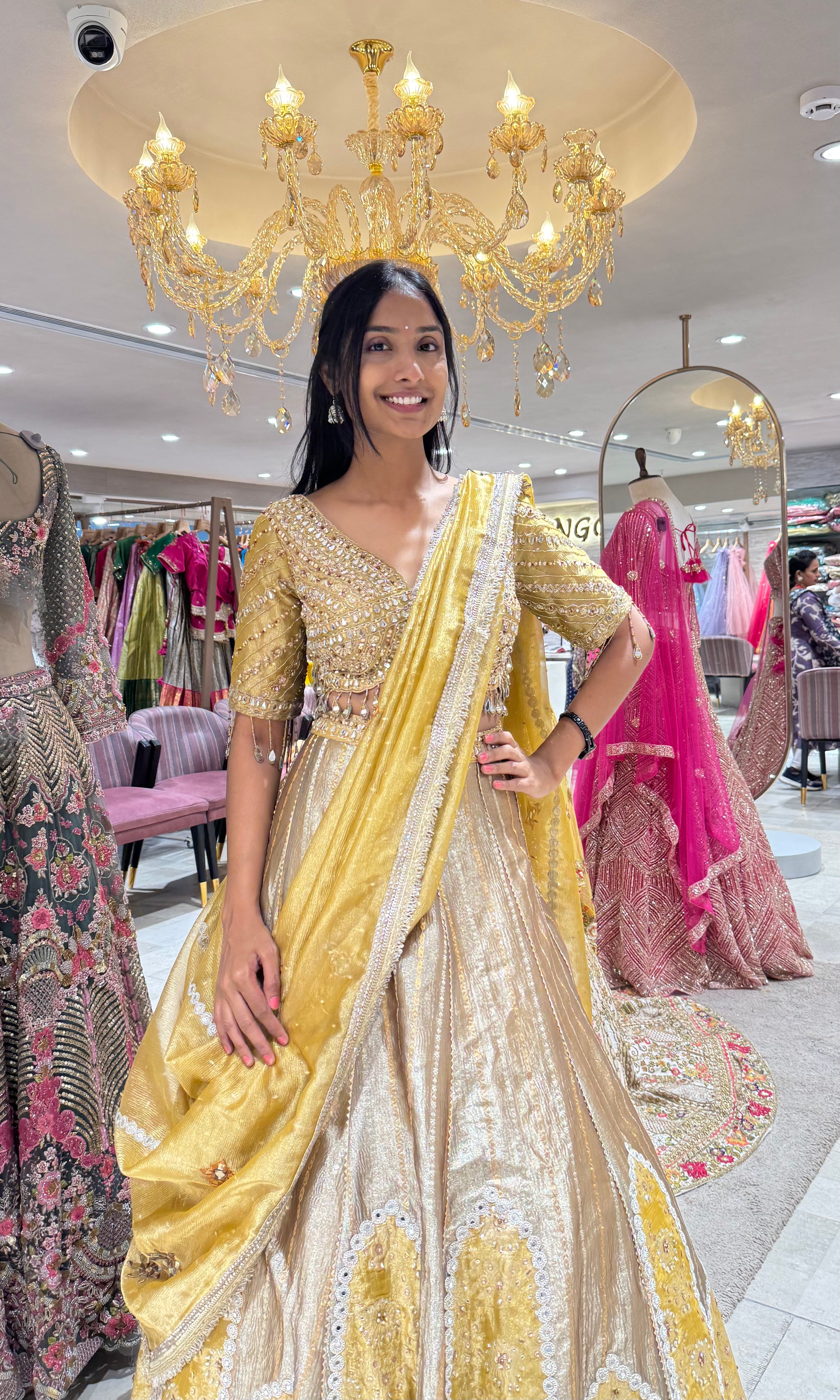 GOLDEN EMBROIDERED LEHENGA