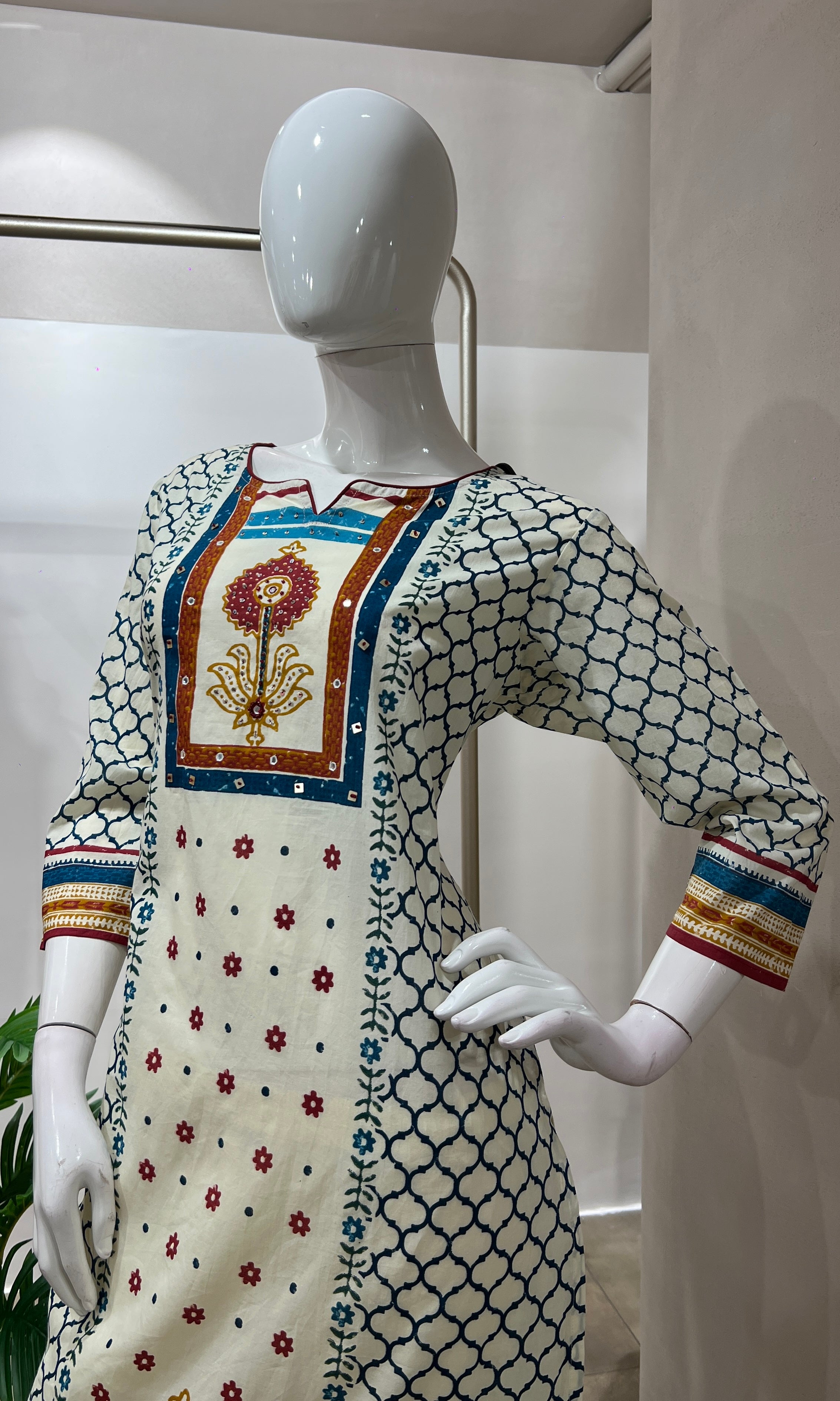Blue EMBROIDERED kurta set