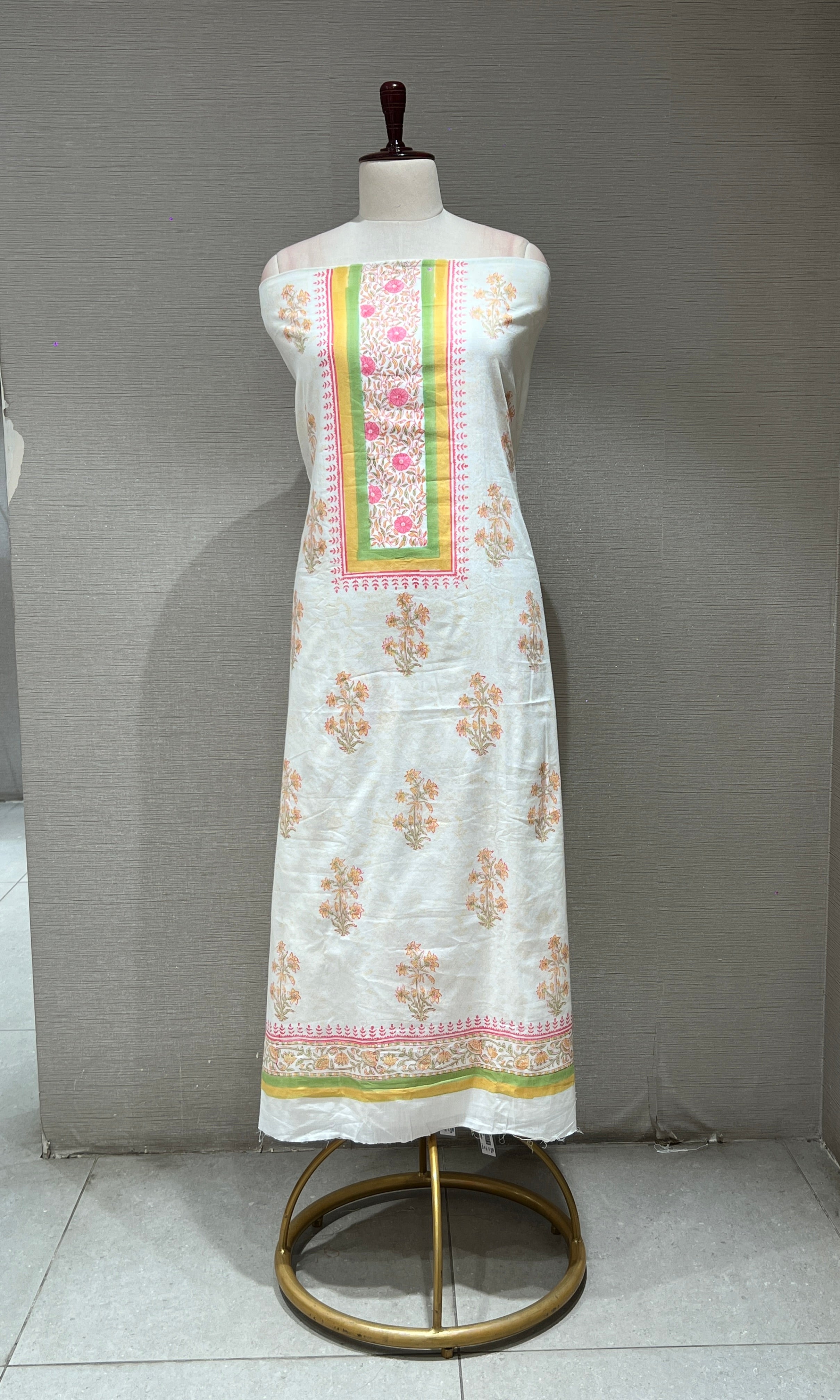 Yellow dress material