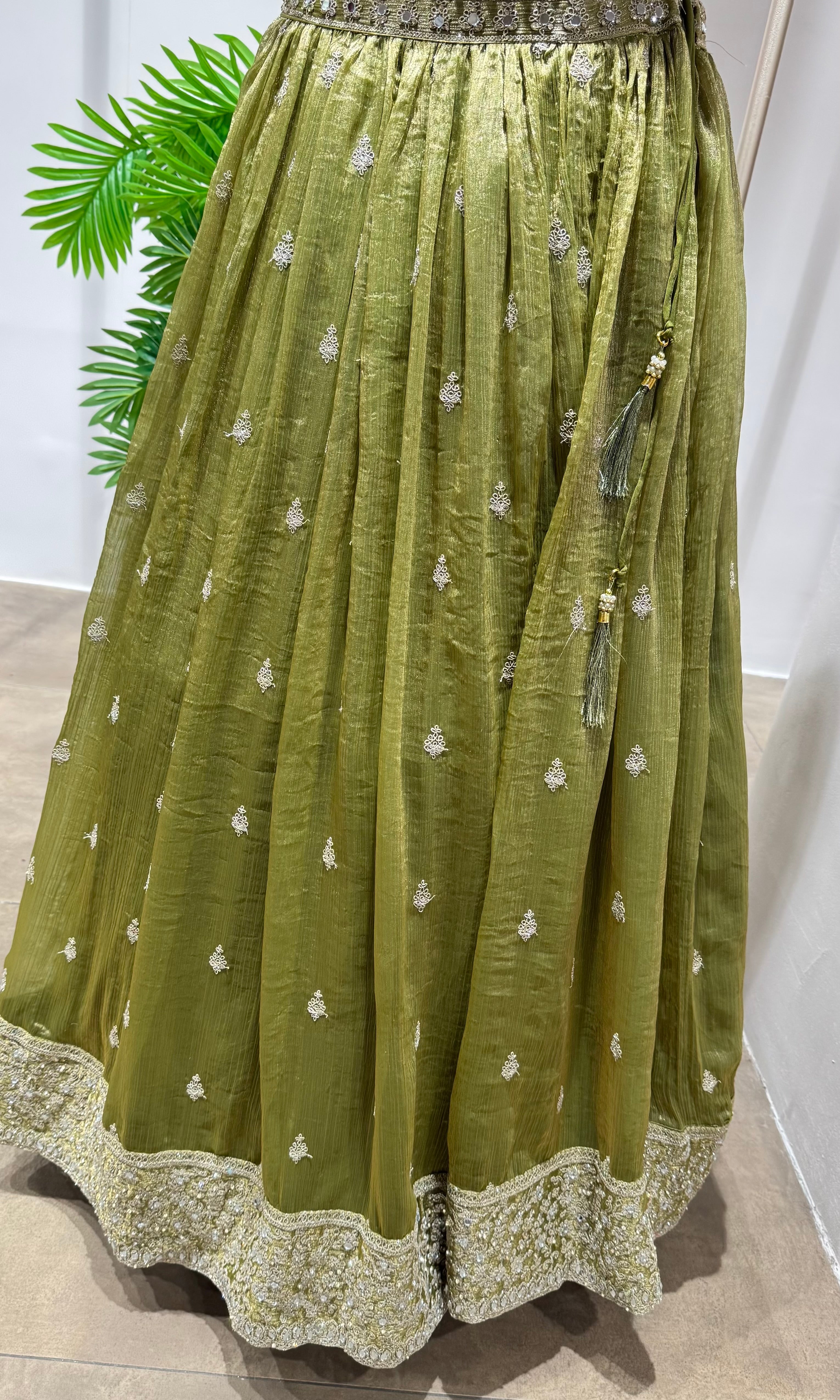 MEHANDI Green Lehenga with blouse & dupatta