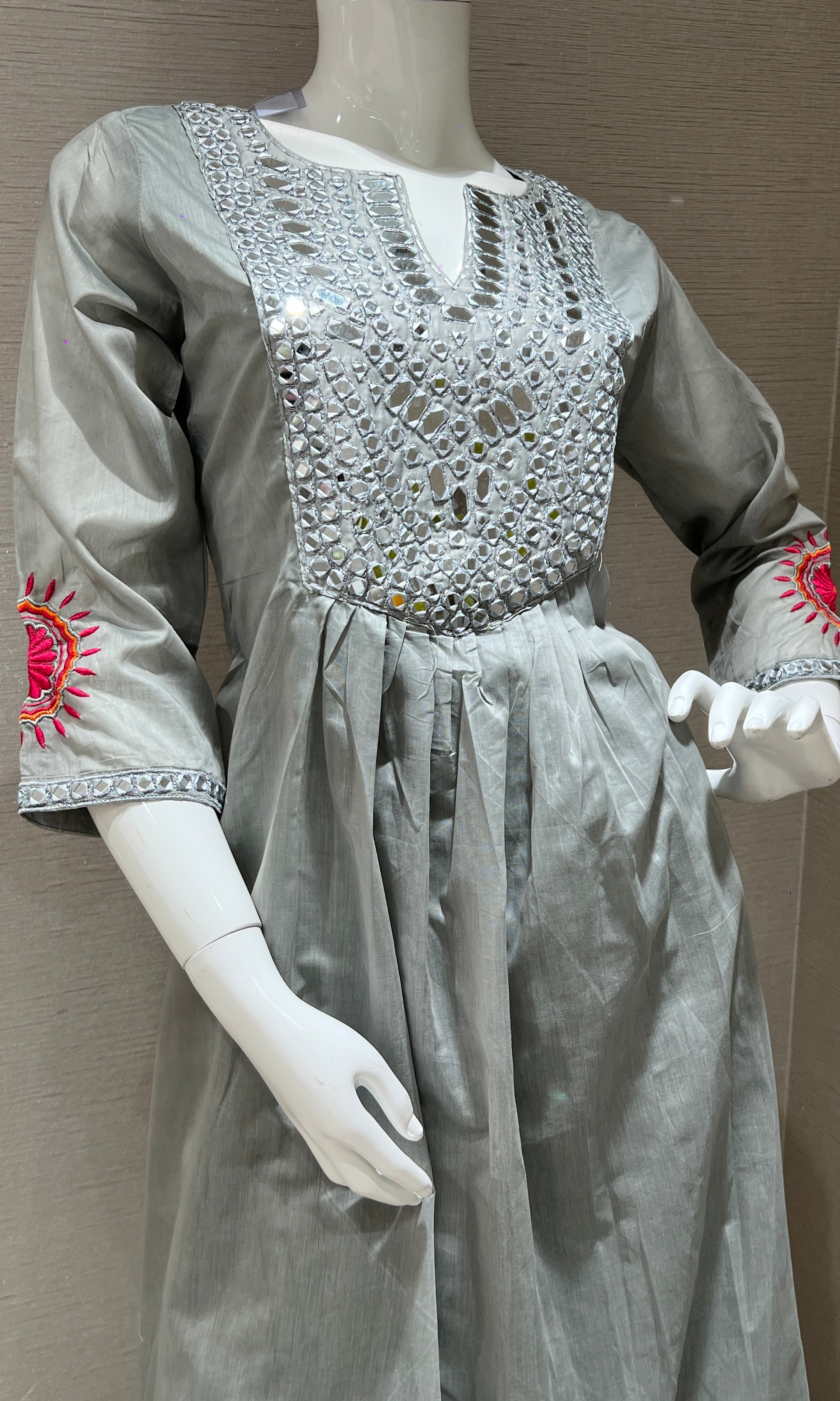 Grey Anarkali