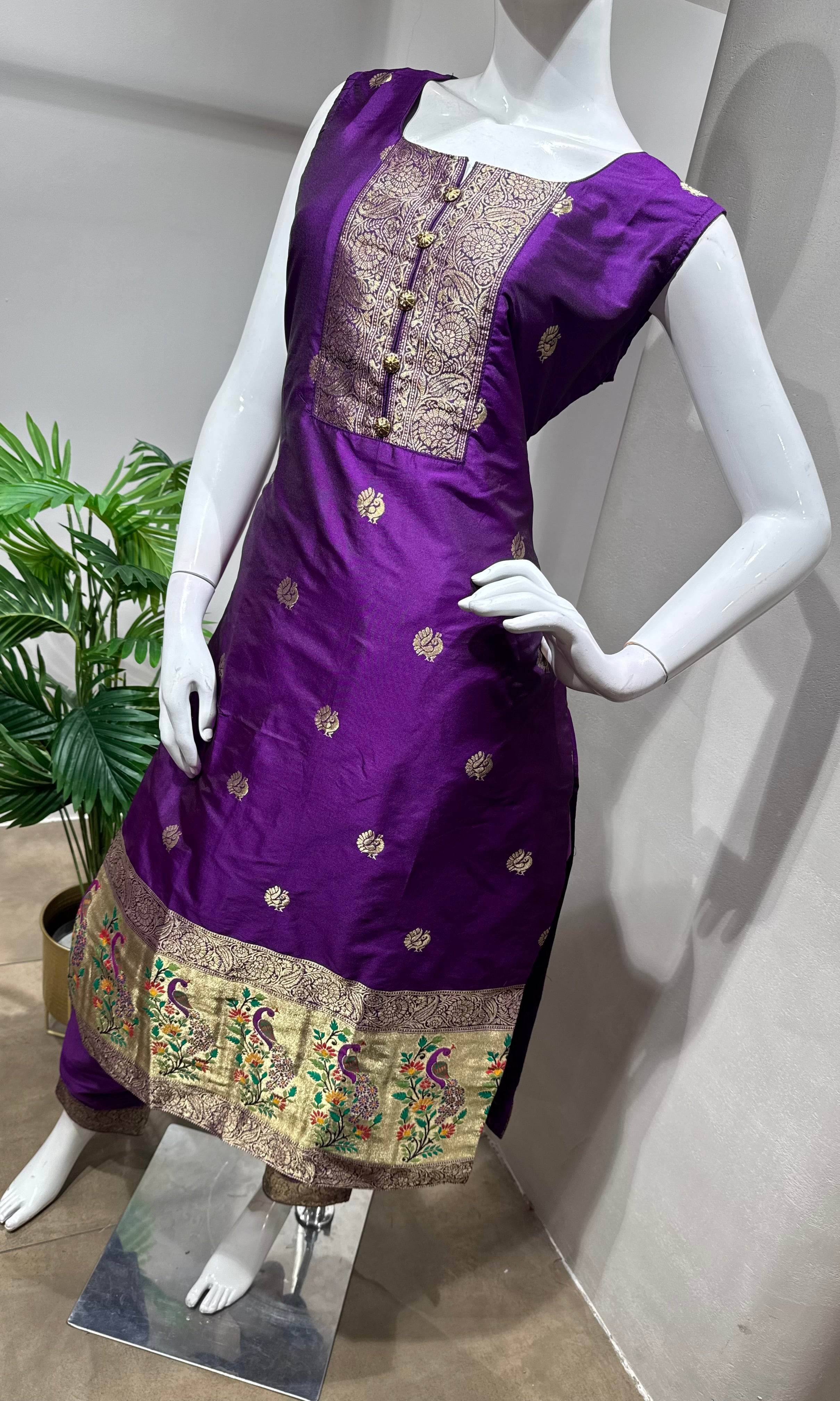 Royal PURPLE Banarasi Kurta Set