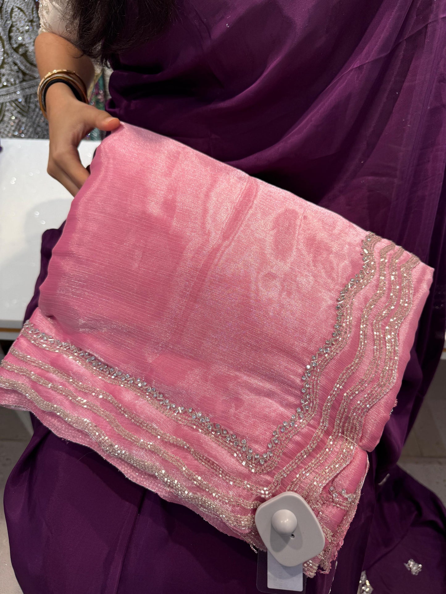 Onion pink saree 777