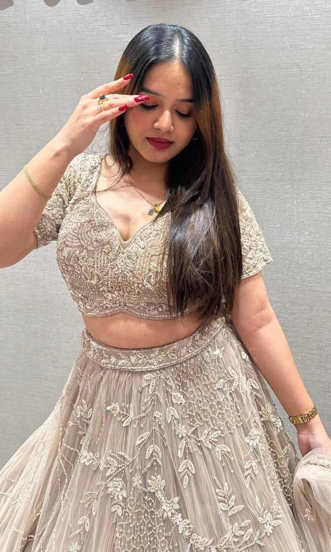 Beige Lehenga