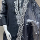 ♠️Black kurta set with thread work and long dupatta♠️