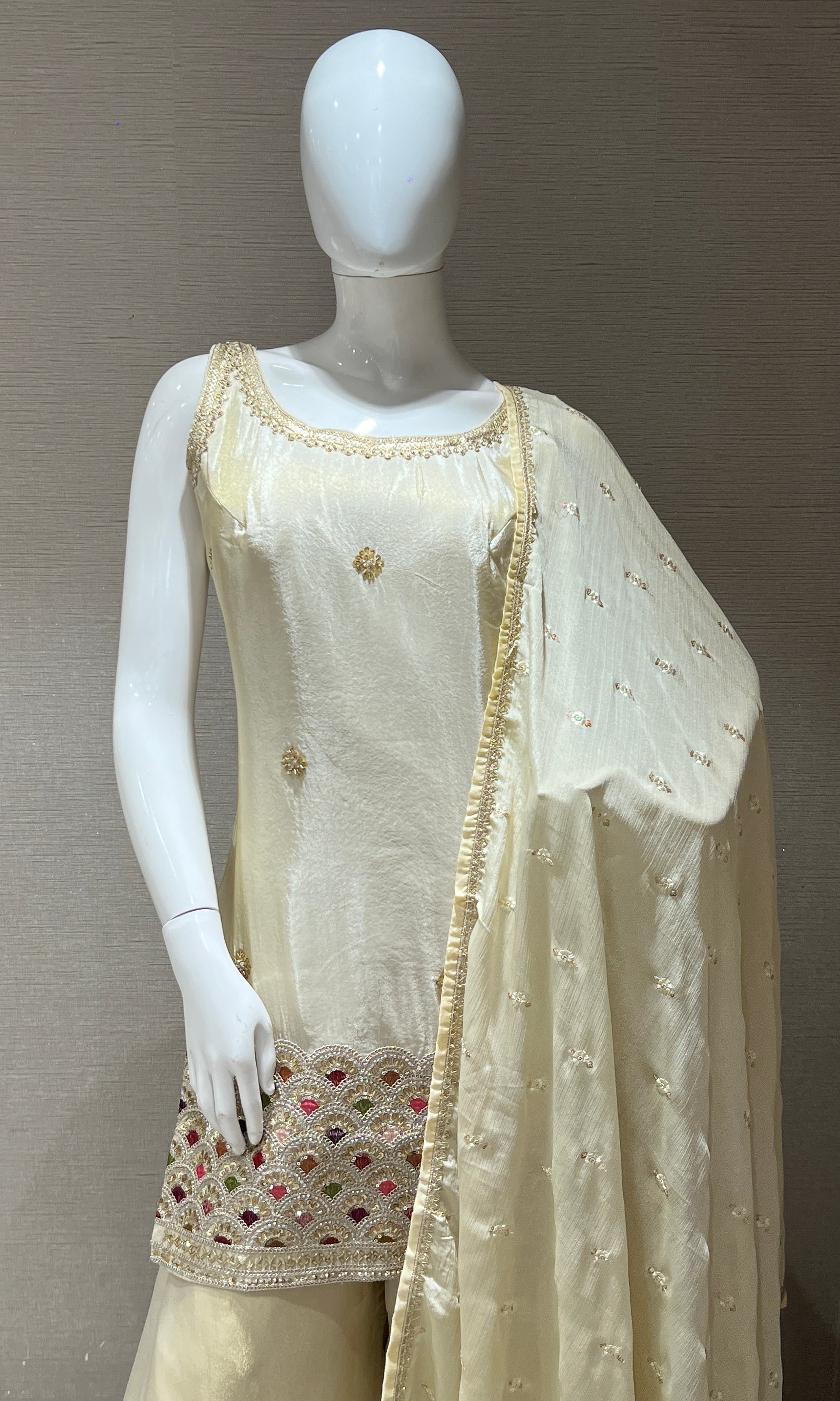 Half white palazzo