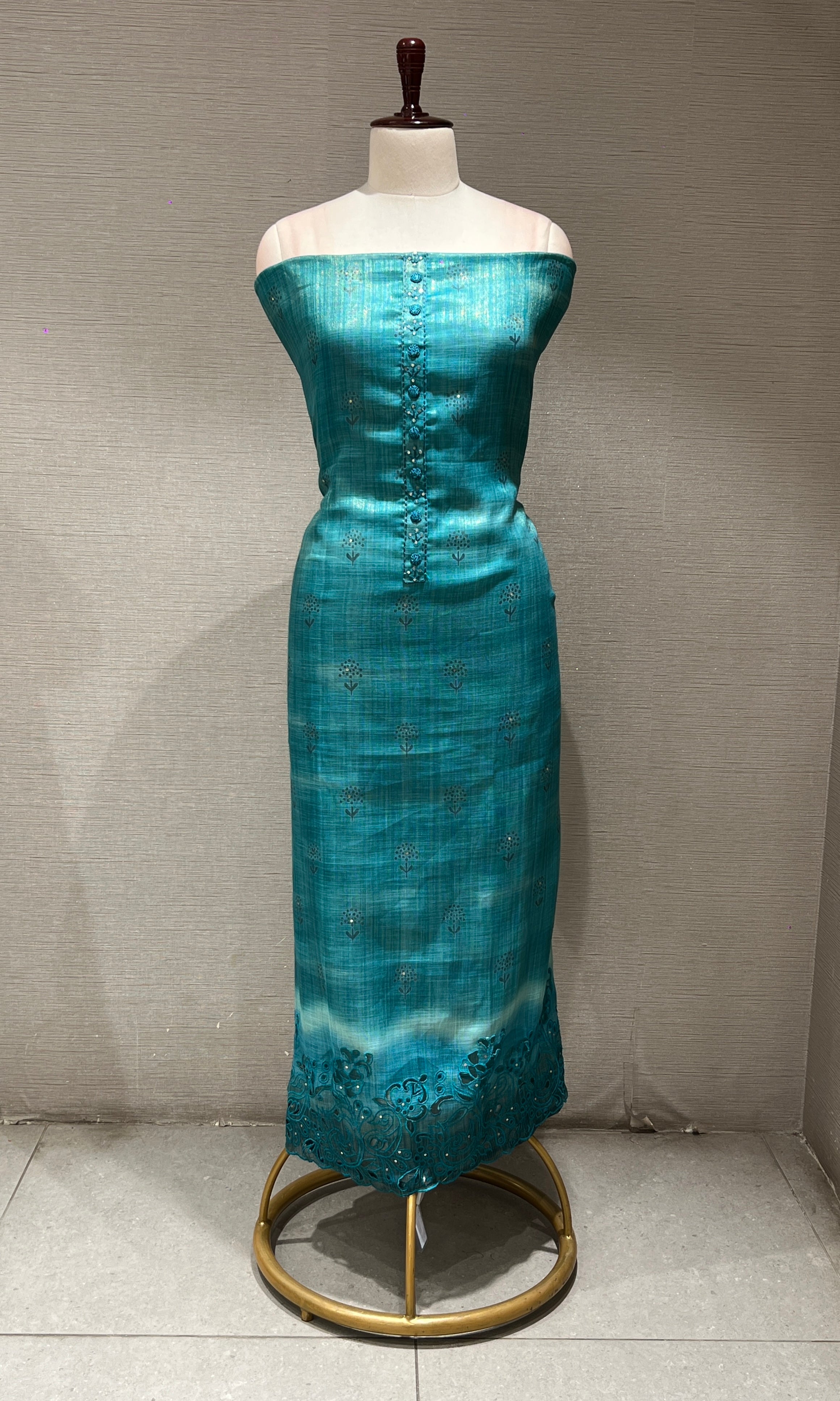 Blue dress material