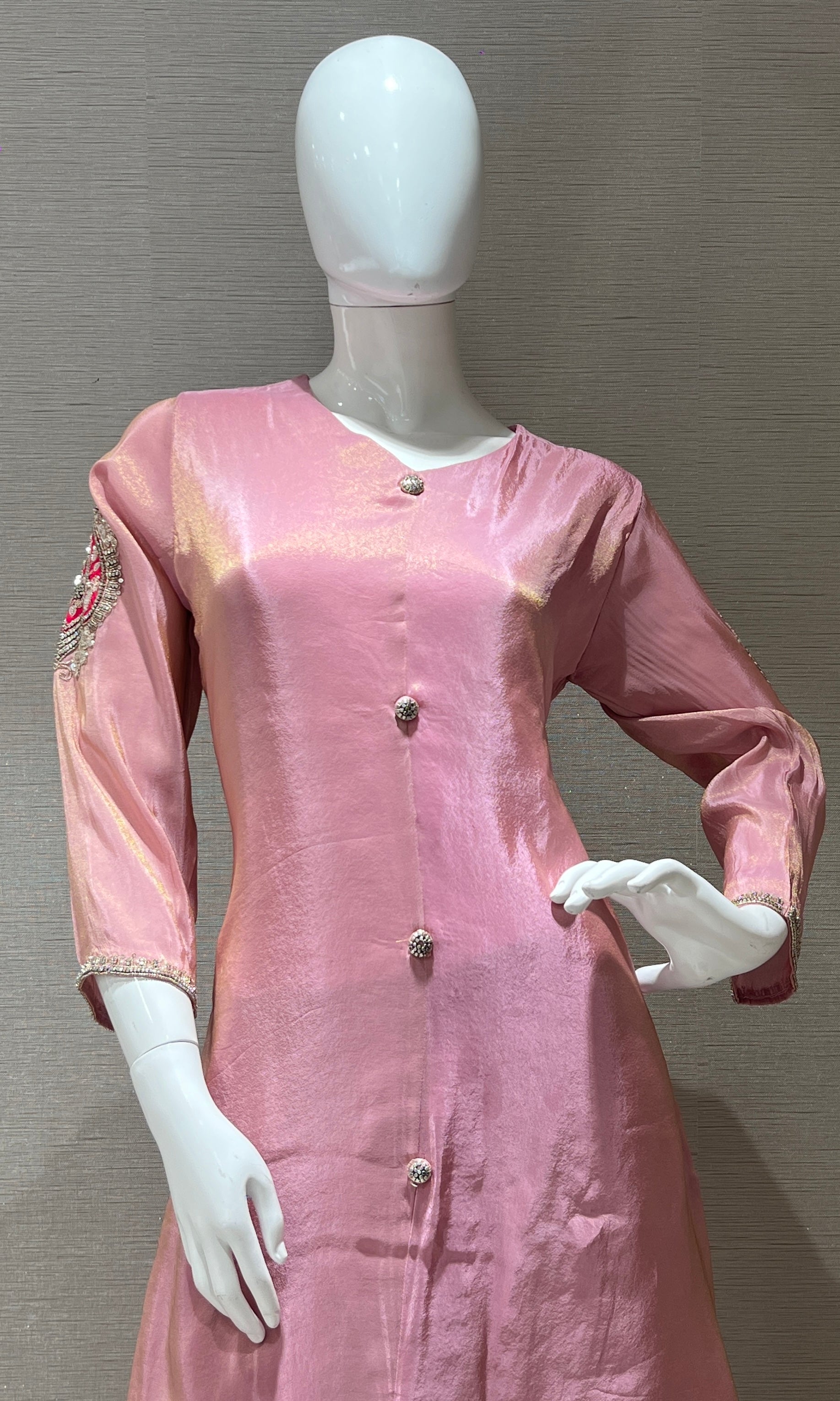 Onion pink kurta set