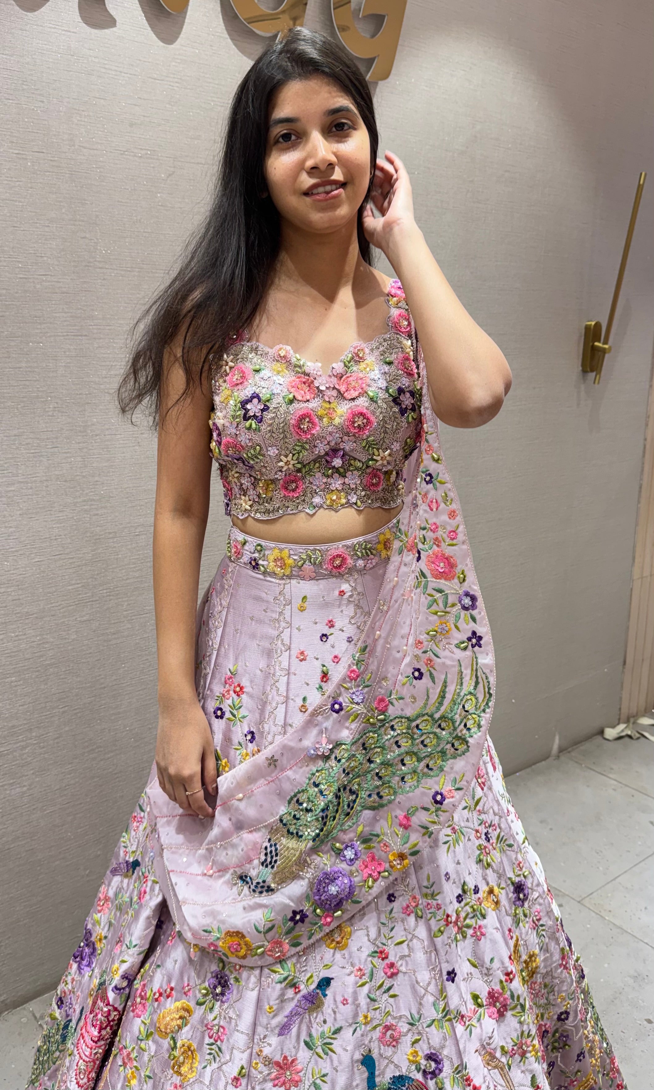 Lavender Floral MULTI COLOUR BRIDAL LEHENGA