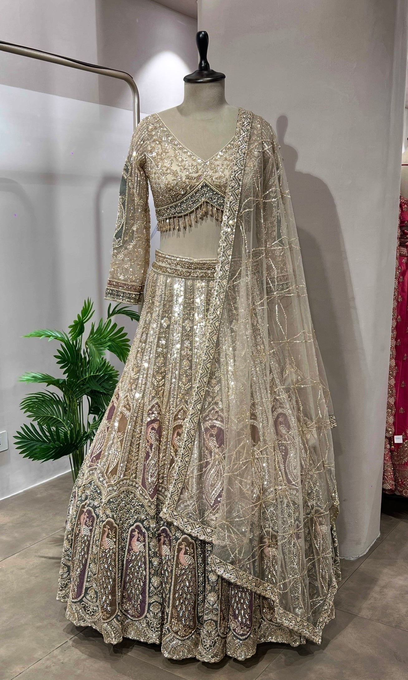 GOLD HEAVY INTRICATE EMROIDERED LEHENGA