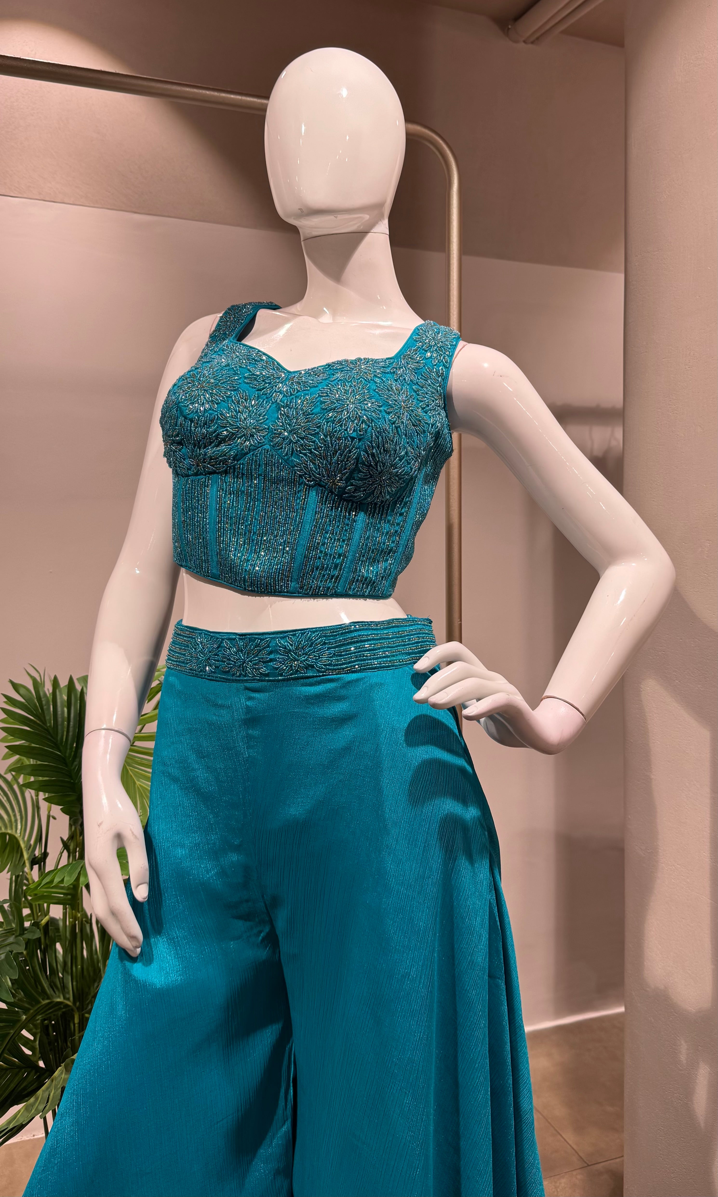 RAMA Georgette Indo Western Set