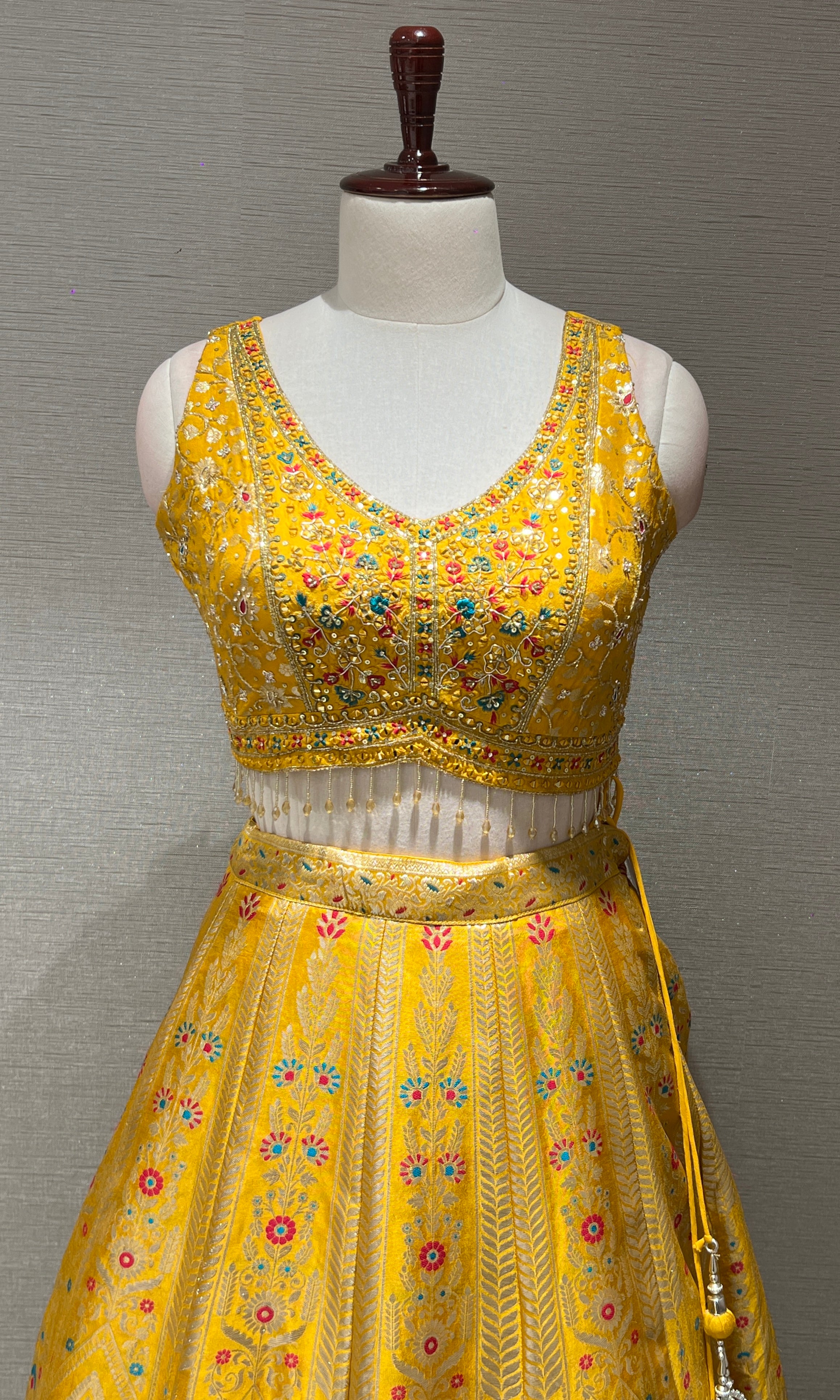 Sunshine Yellow Lehenga with Intricate Embroidery