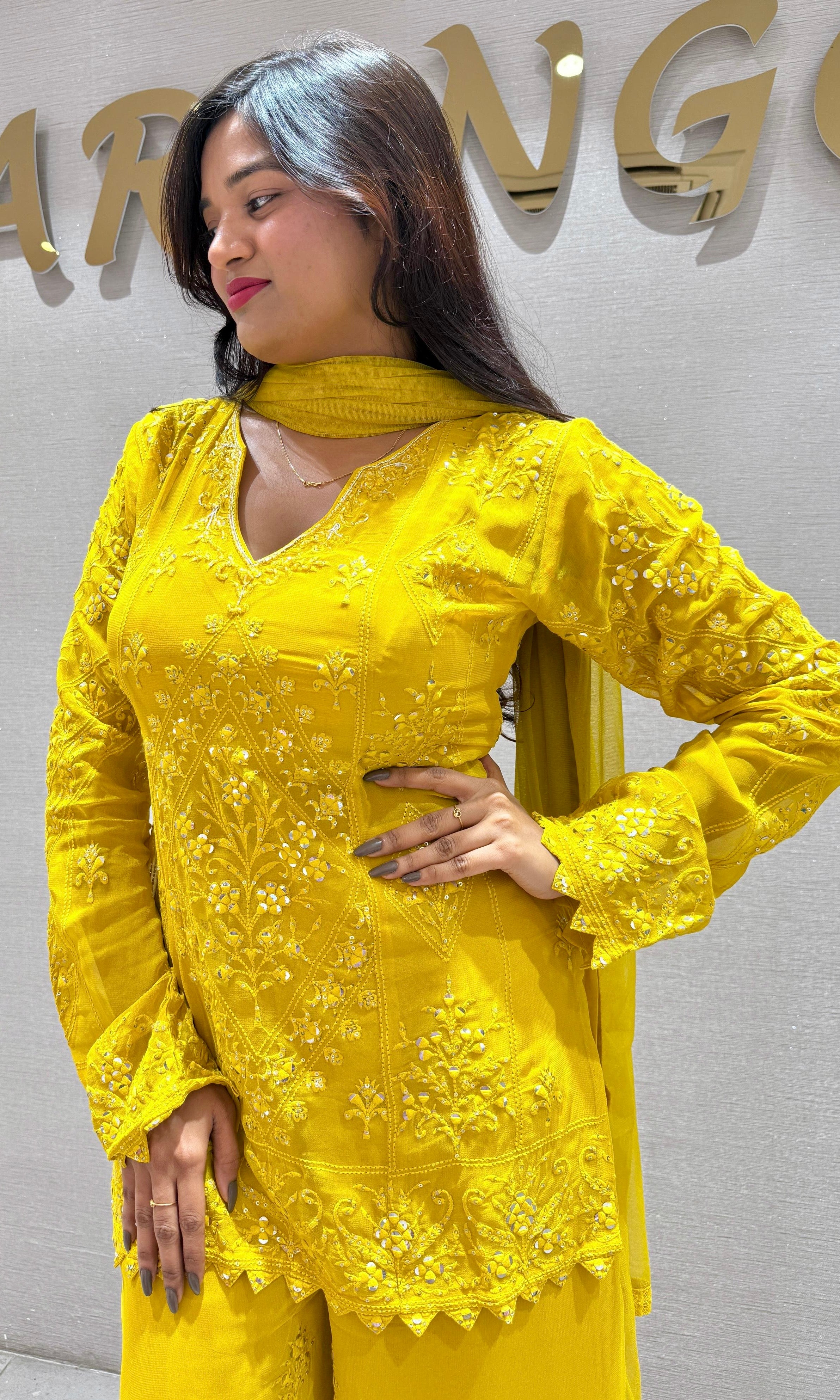 Yellow palazzo set