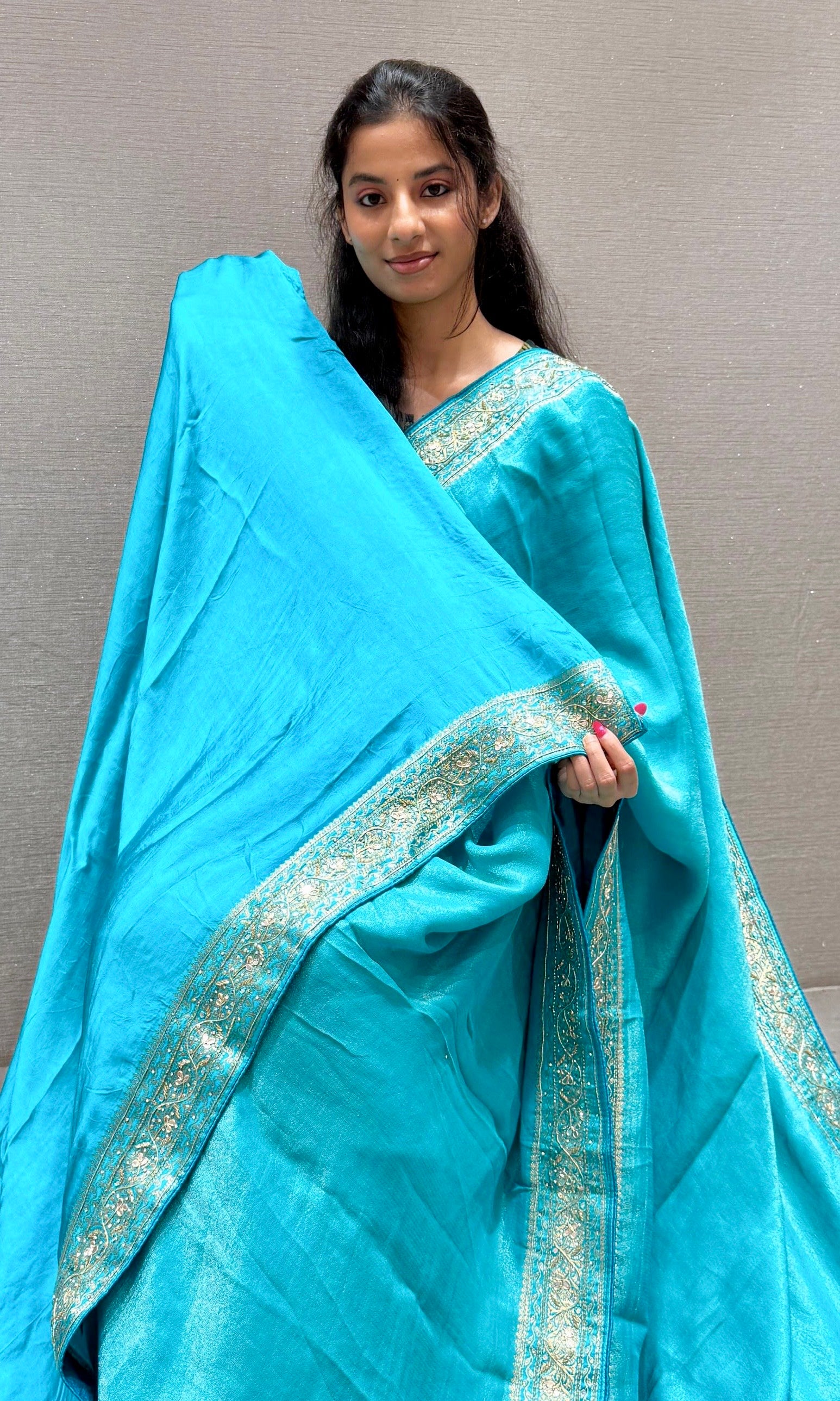 Blue saree