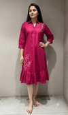 Pink FLORAL RUFFLE DRESS