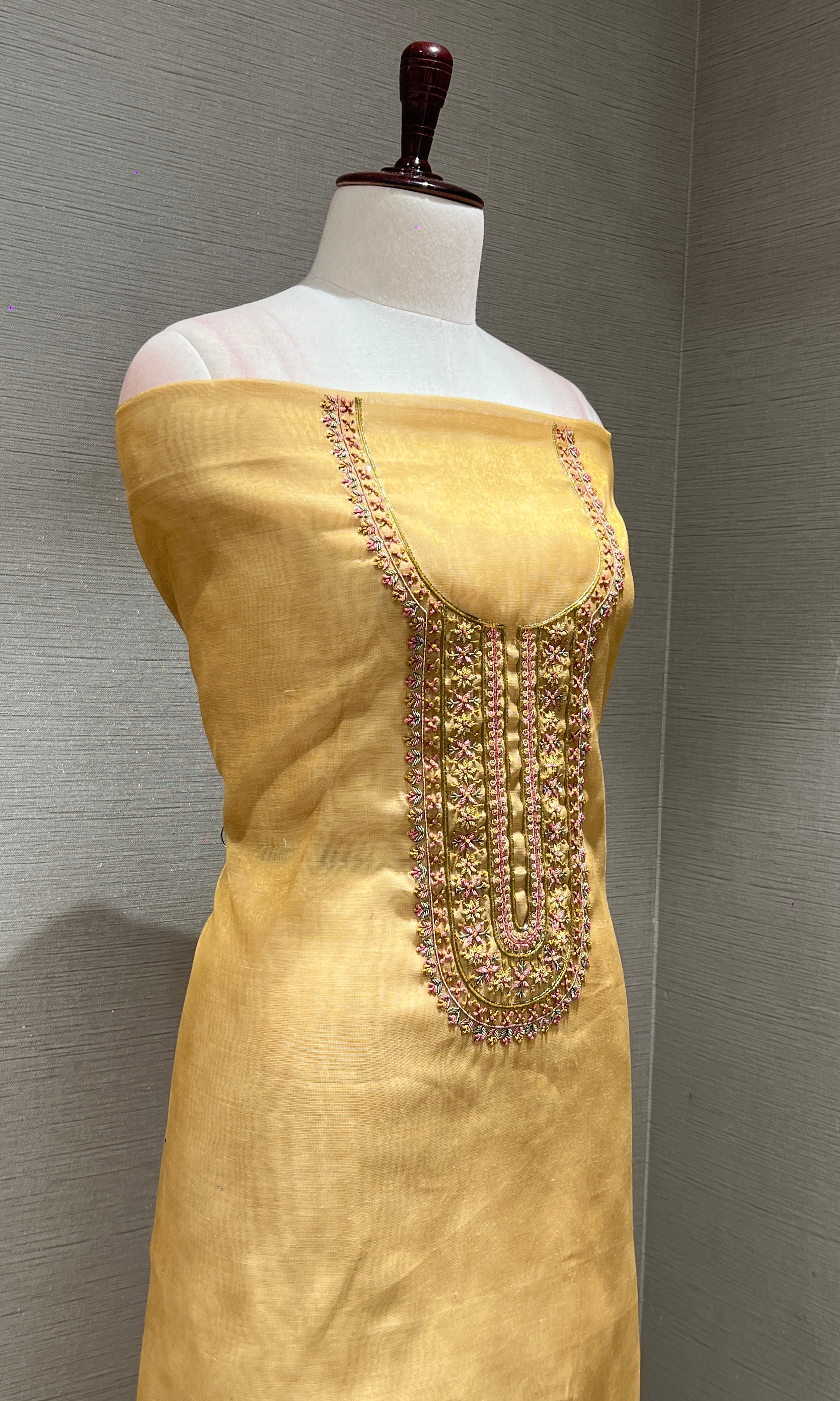 Mustard dress material