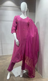 PINK Elegance Silk Kurta Set with Dupatta