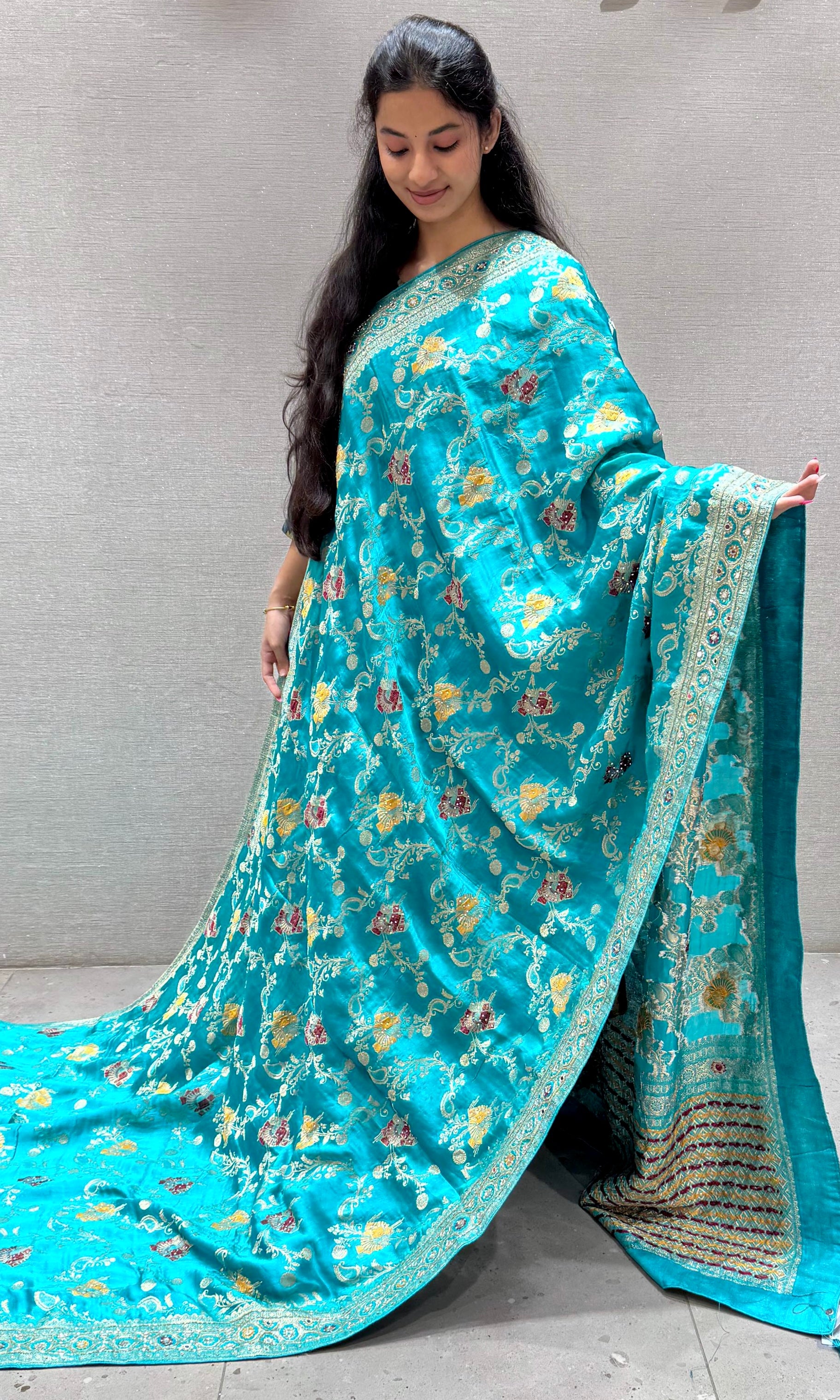 Blue saree