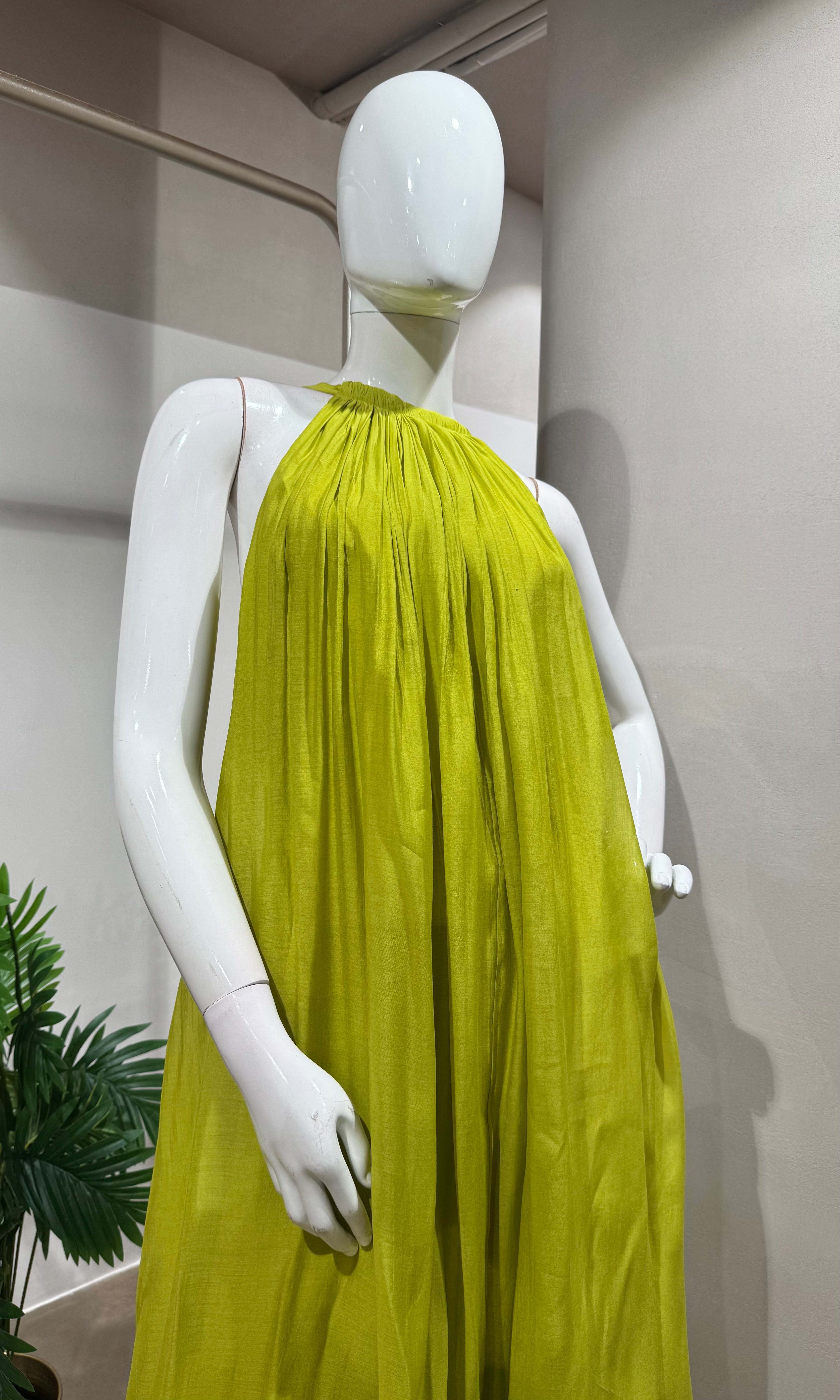 Lime Green Halter Dress