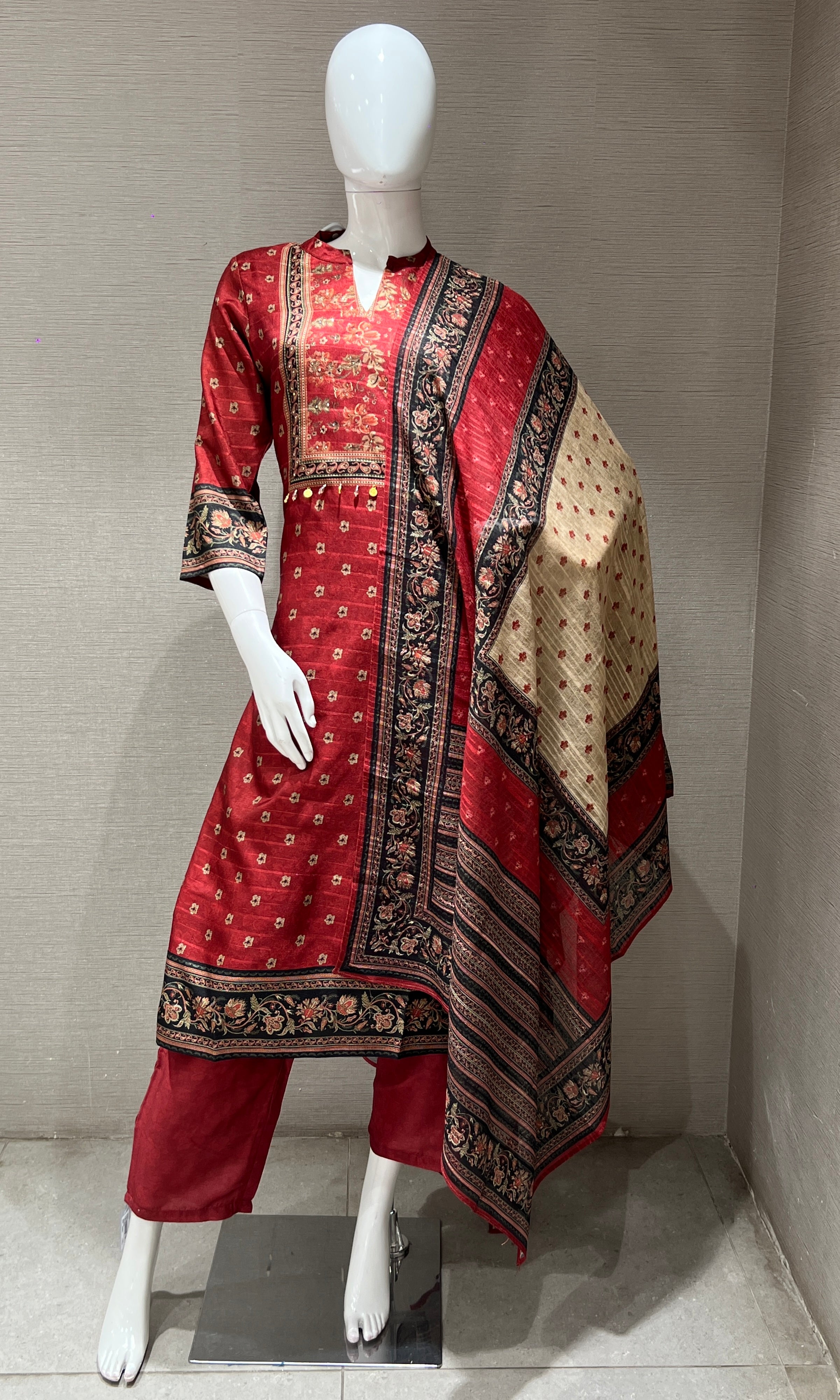 Rust kurta set