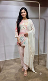 PINK Pastel Floral Printed Farsi salwar