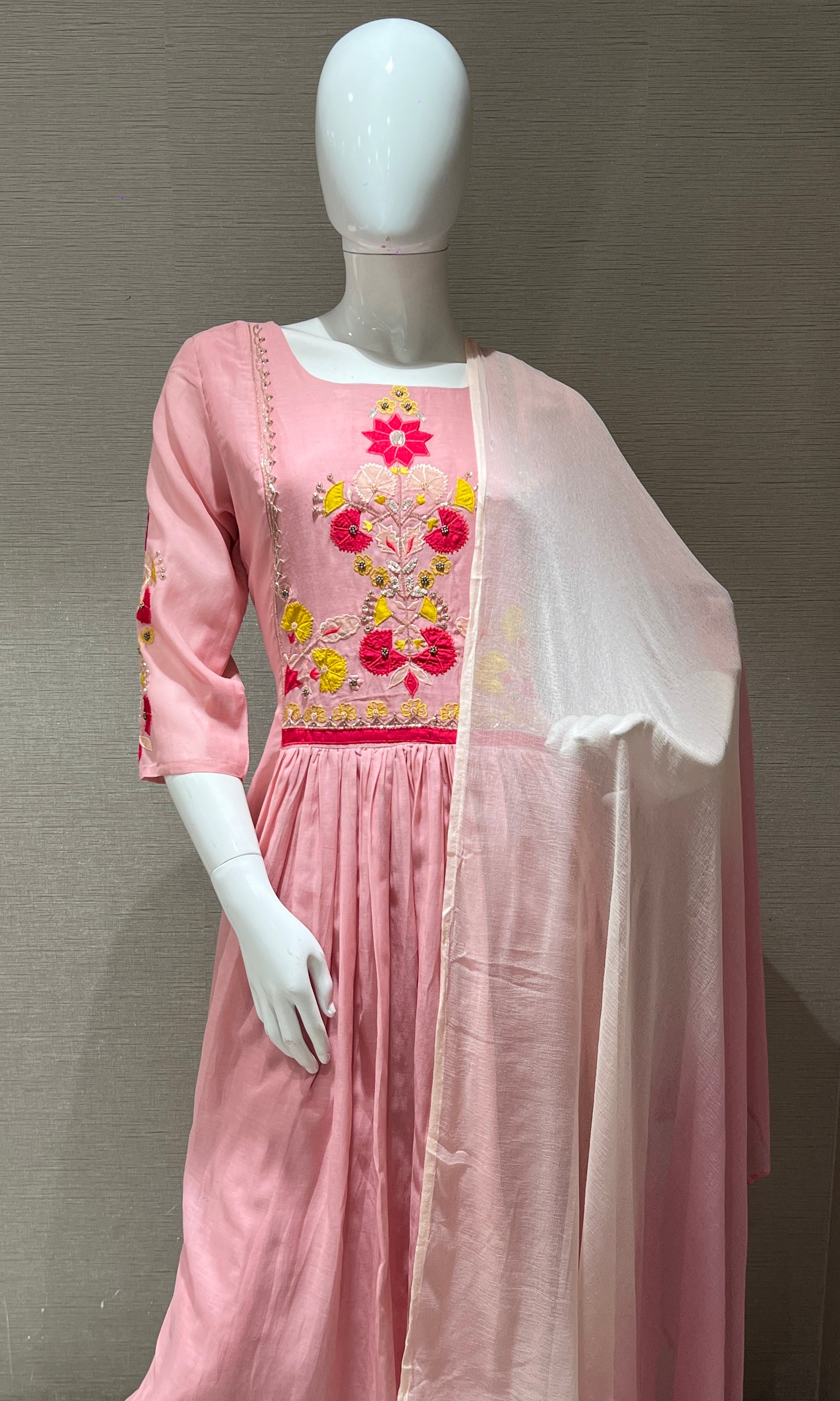 Baby pink kurta set
