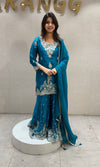 Rama Designer Embroidery Sharara set