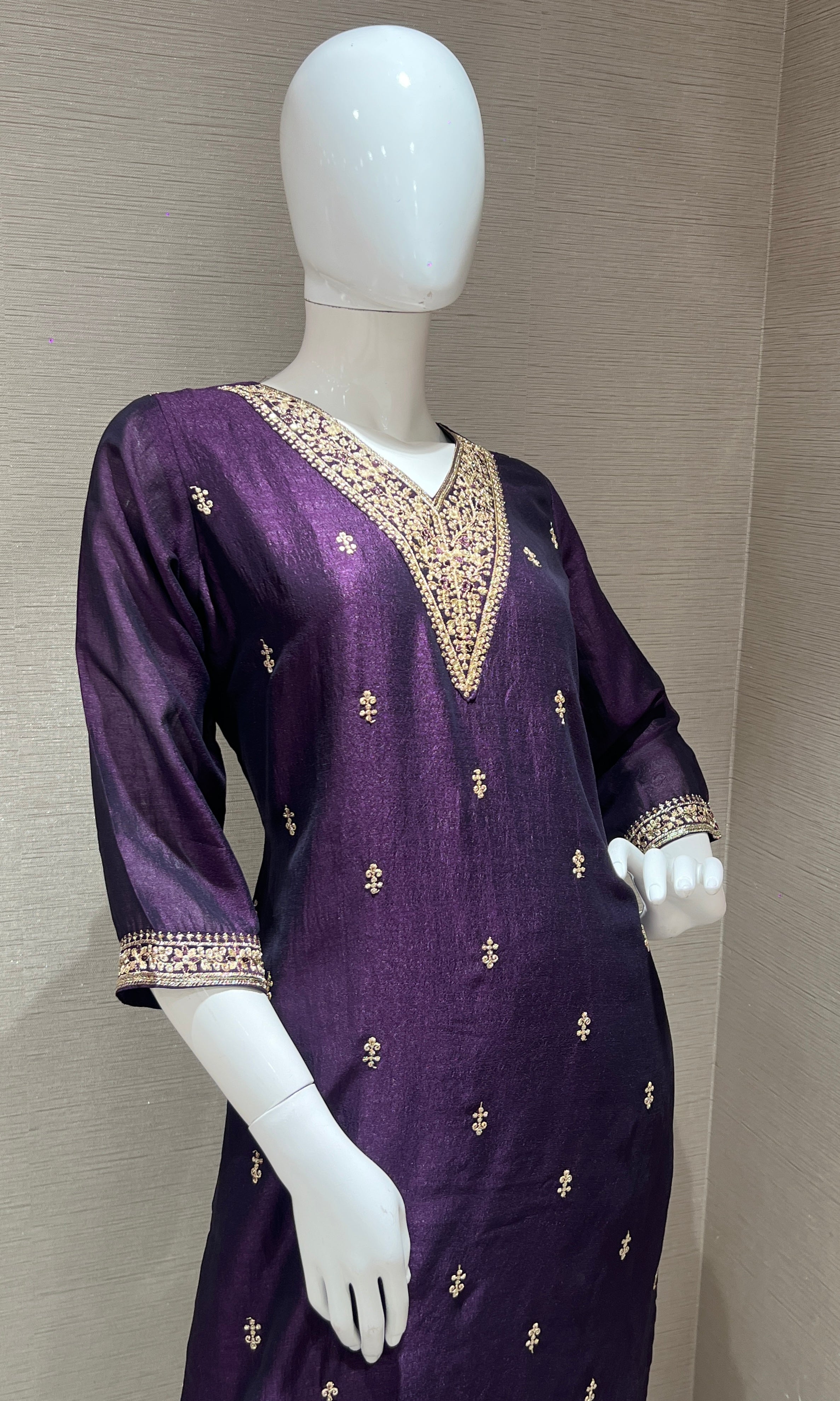 Purple kurta set