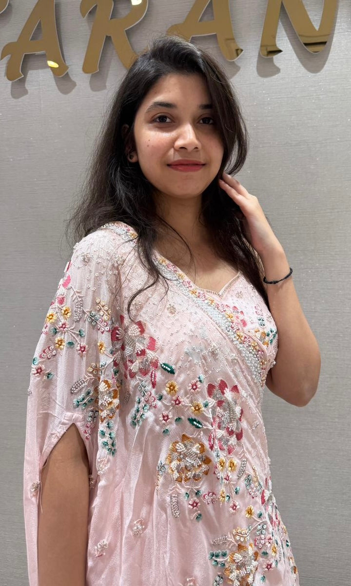 Ethereal Baby Pink Long Dress