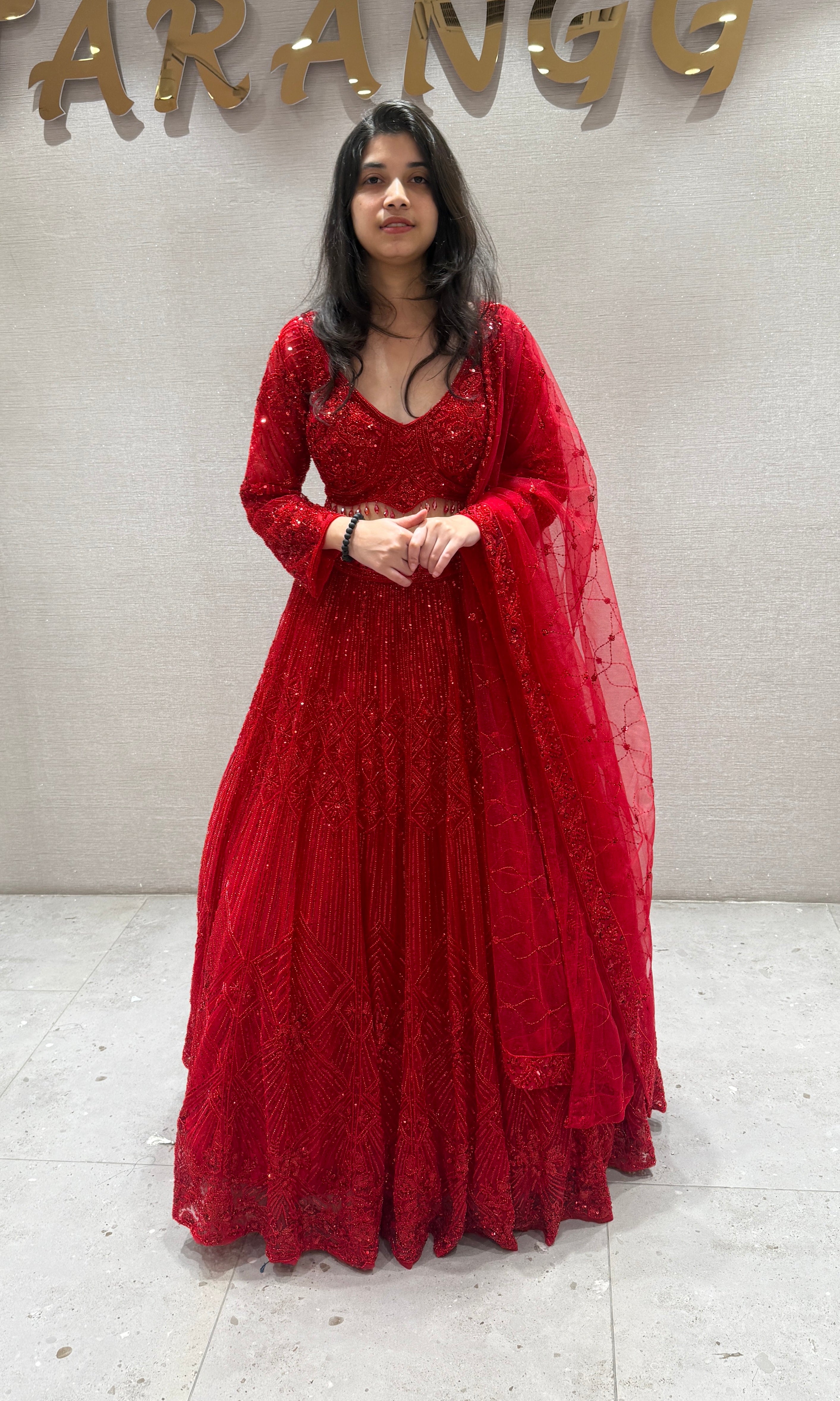 Red Lehenga
